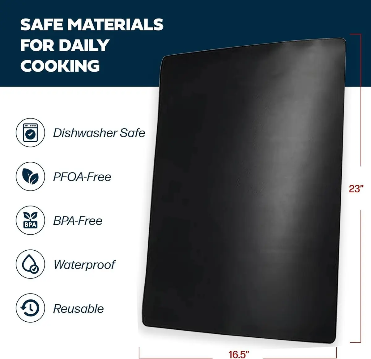 Cooks Innovations Non-Stick Oven Liner 2 Pack | Heat Resistant BPA-Free Baking Mat (16.5" x 23") - view 2