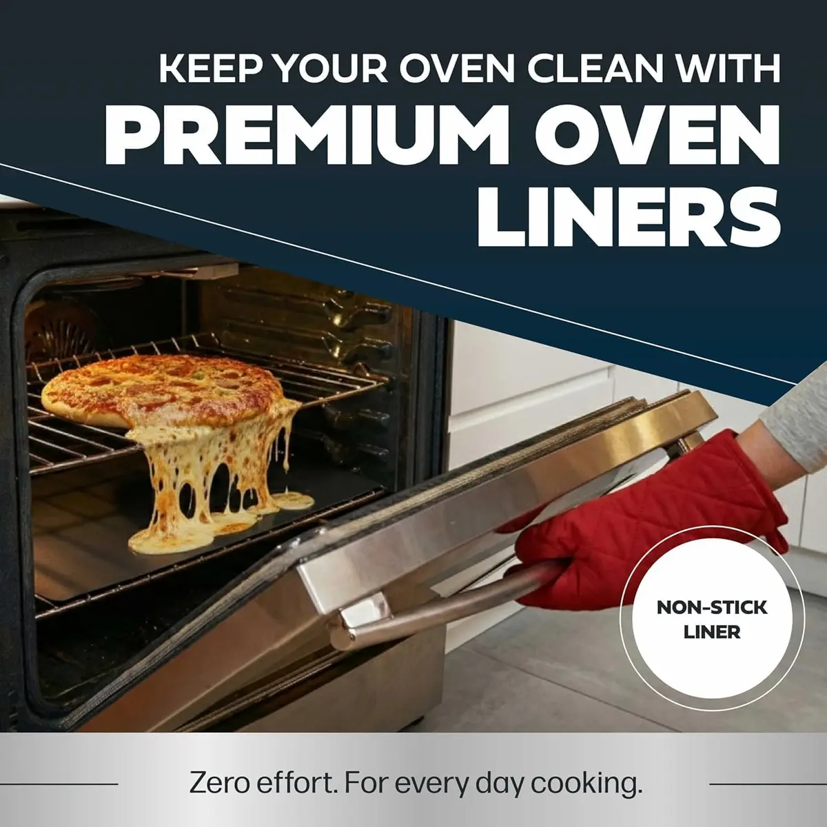 Cooks Innovations Non-Stick Oven Liner 2 Pack | Heat Resistant BPA-Free Baking Mat (16.5" x 23") - view 3