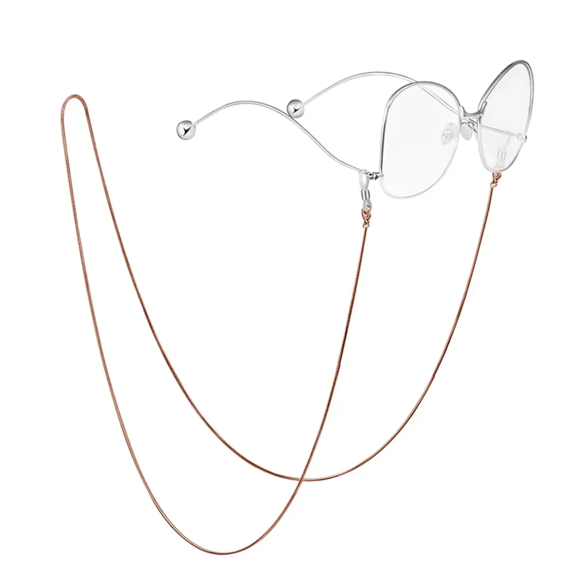 Jmkcoz Rose Gold Eyeglass Chain Holder 80cm (2.62 ft) | Sunglass Retainer Strap - view 5