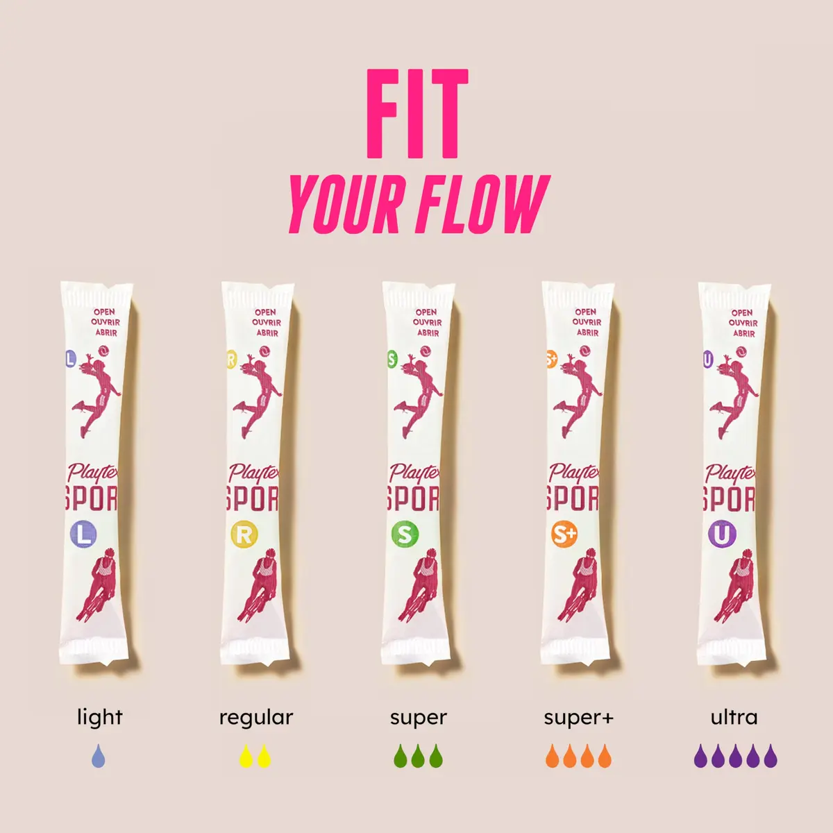 Playtex Sport Tampons Super | Leak Defense, 48 ct, Fragrance-Free, Athletic Fit - view 5