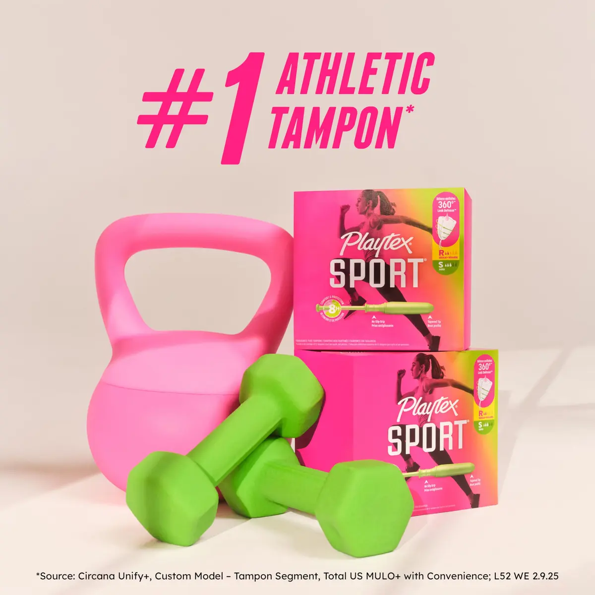Playtex Sport Tampons Super | Leak Defense, 48 ct, Fragrance-Free, Athletic Fit - view 6