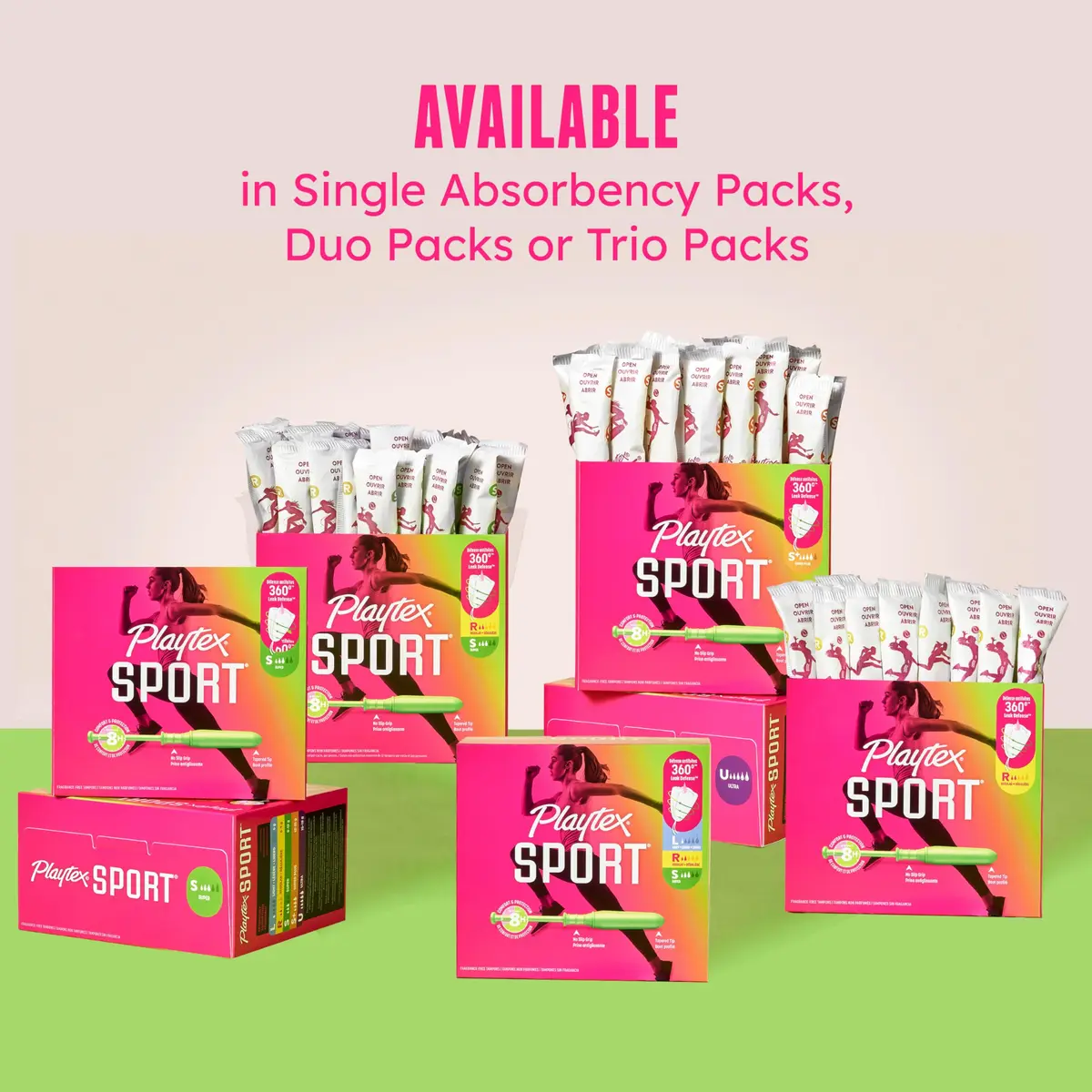 Playtex Sport Tampons Super | Leak Defense, 48 ct, Fragrance-Free, Athletic Fit - view 7