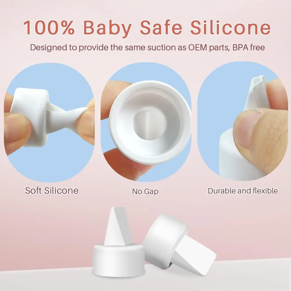 PUMPMOM-US 8 Duckbill Valves & 2 Membranes for Spectra Breast Pump | Silicone, Compatible with S2/S1/9 Plus - view 3