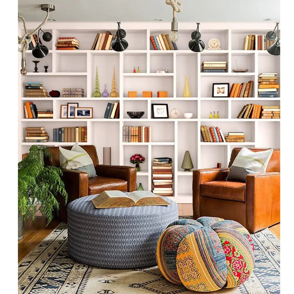 Maijoeyy White Bookshelf Backdrop 2.1m x 1.5m (7x5ft) | Professional Office & Home Studio Background - view 3