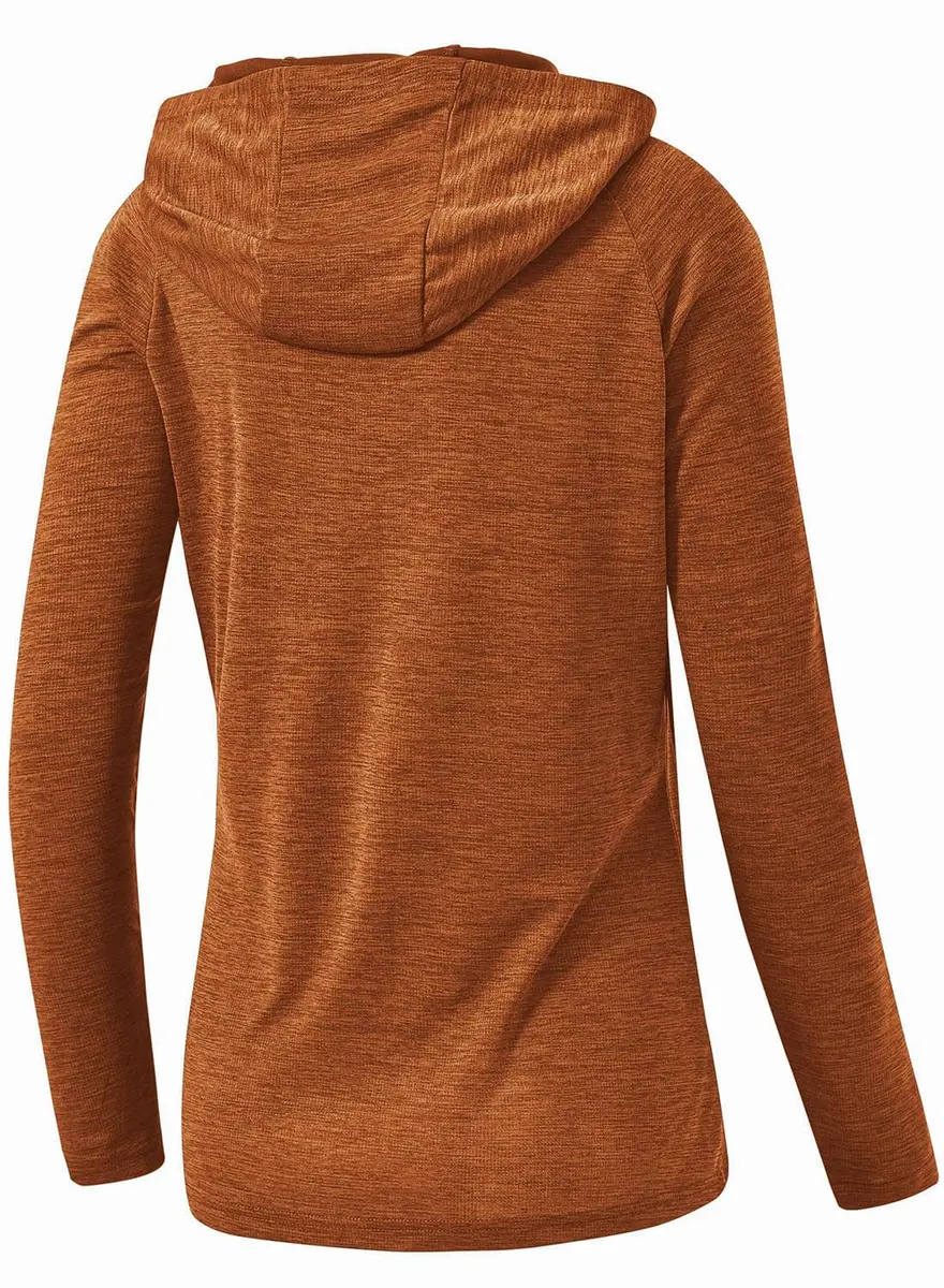 TBMPOY Womens UPF 50+ Sun Protection Hoodie Shirt Long Sleeve Fishing Hiking Outdoor UV Shirt Lightweight Orange L - view 3