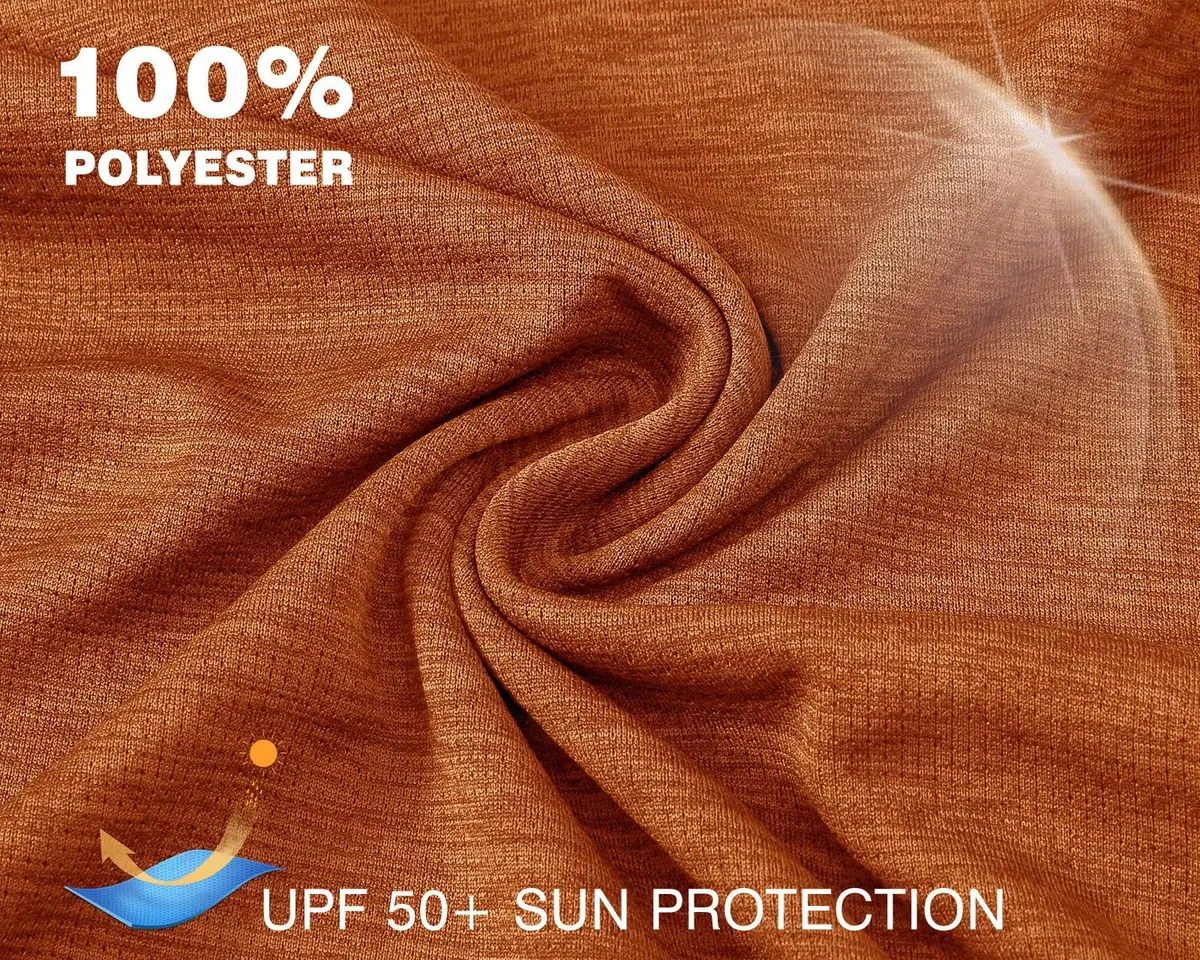 TBMPOY Womens UPF 50+ Sun Protection Hoodie Shirt Long Sleeve Fishing Hiking Outdoor UV Shirt Lightweight Orange L - view 4