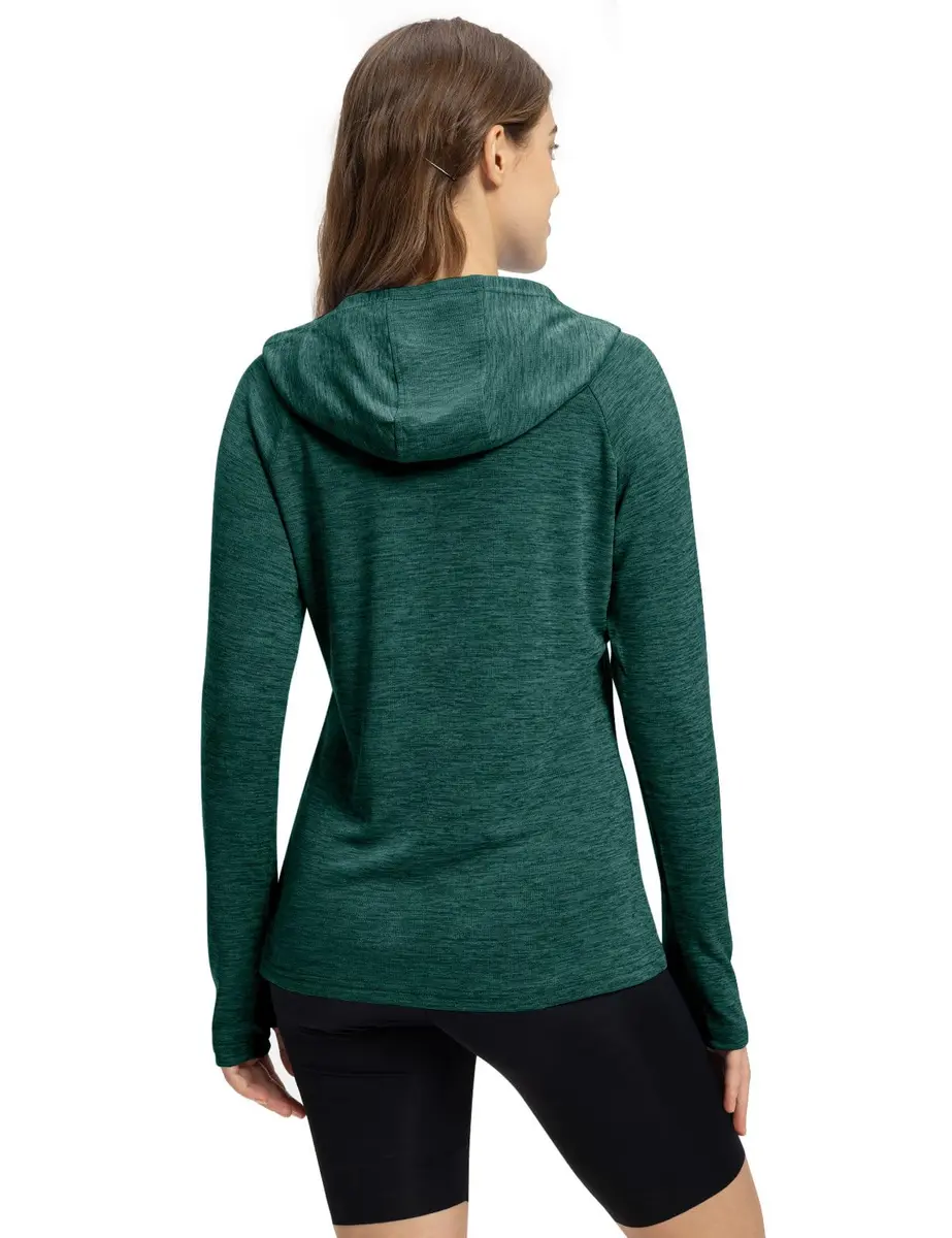 TBMPOY Womens UPF 50+ Sun Protection Hoodie Shirt Long Sleeve Fishing Hiking Outdoor UV Shirt Lightweight Blackish Green L - view 6