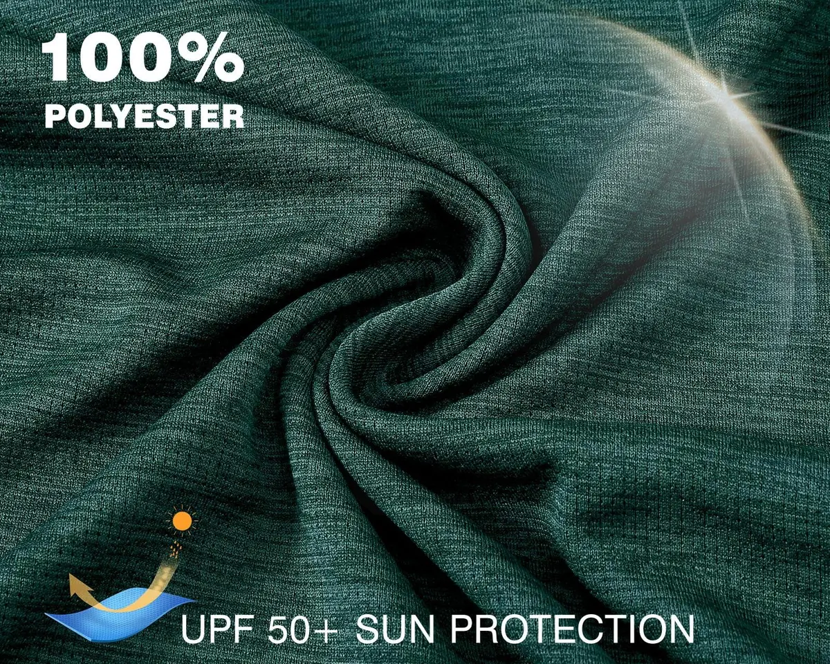 TBMPOY Womens UPF 50+ Sun Protection Hoodie Shirt Long Sleeve Fishing Hiking Outdoor UV Shirt Lightweight Blackish Green L - view 4