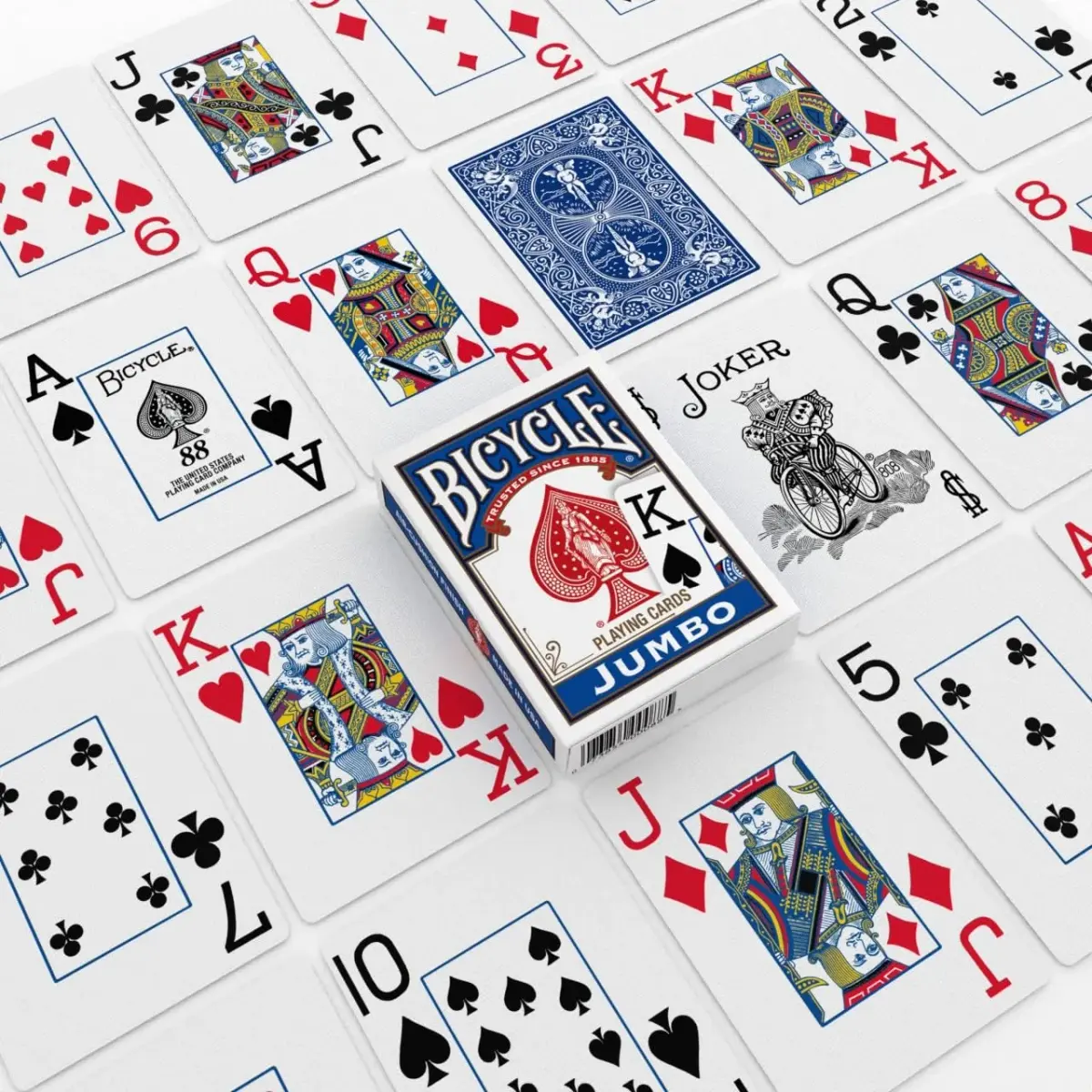Bicycle Jumbo Index Playing Cards 12 Pack Red & Blue | Large Print Poker Size for All Ages - view 6