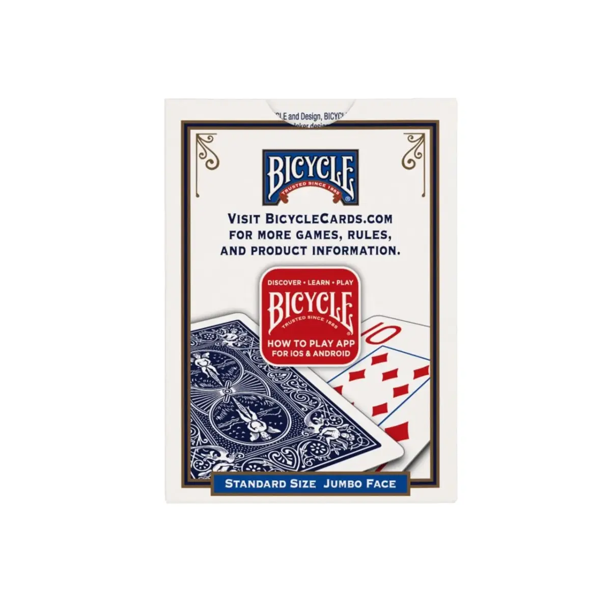 Bicycle Jumbo Index Playing Cards 12 Pack Red & Blue | Large Print Poker Size for All Ages - view 3