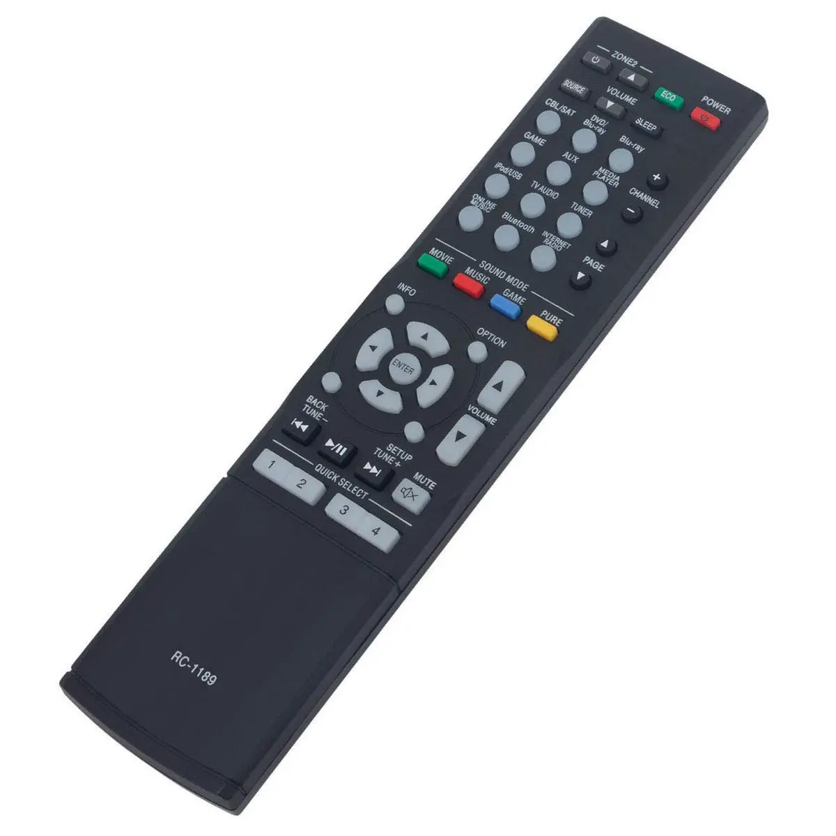 ZdalaMit RC-1189 Replacement Remote Control for Denon AV Receiver | No Programming Needed, Black - view 4