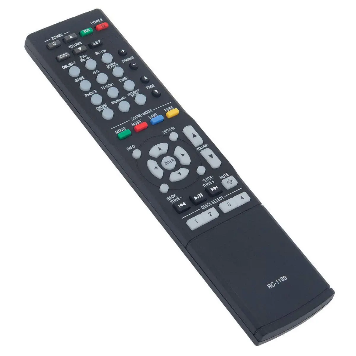 ZdalaMit RC-1189 Replacement Remote Control for Denon AV Receiver | No Programming Needed, Black - view 5