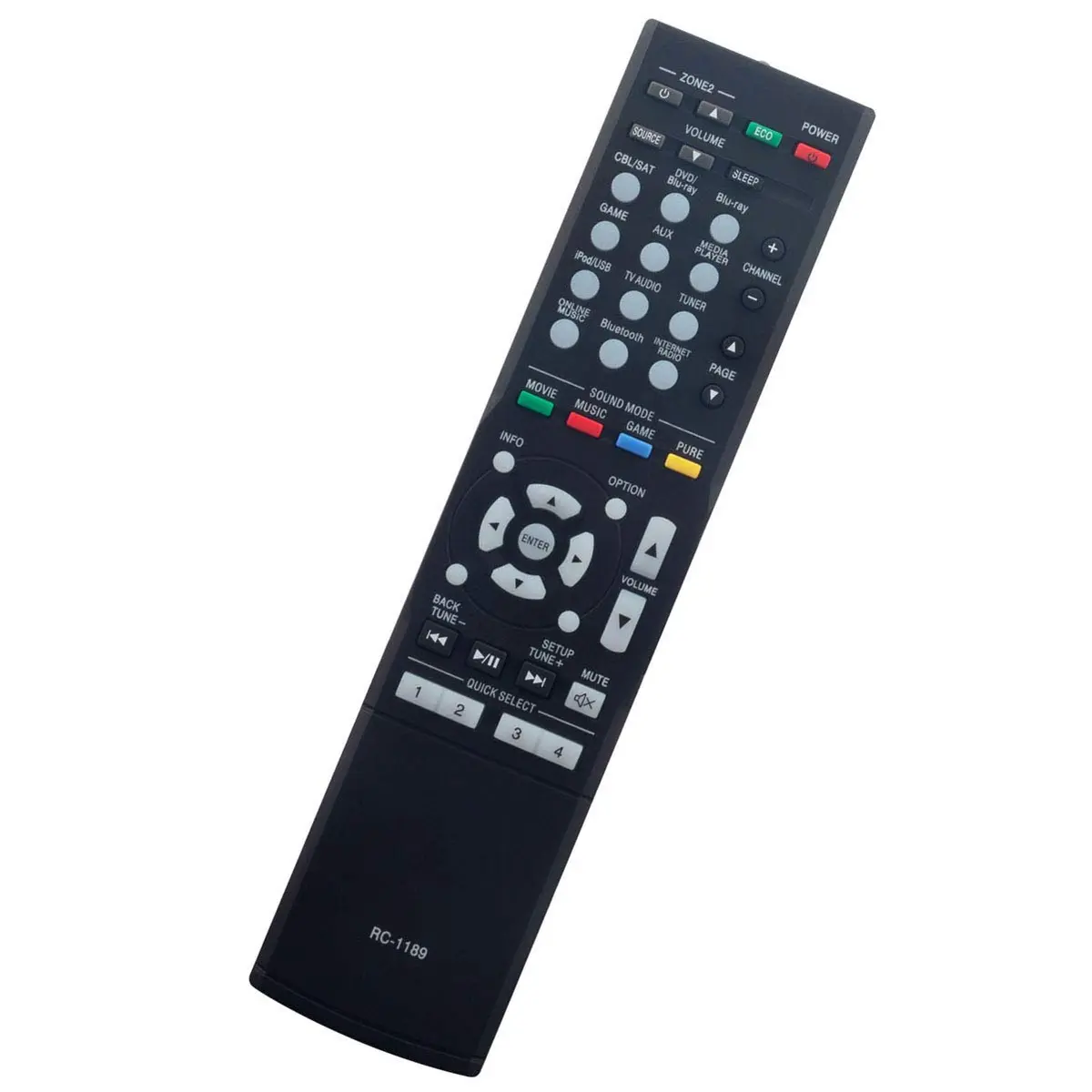 ZdalaMit RC-1189 Replacement Remote Control for Denon AV Receiver | No Programming Needed, Black - view 2