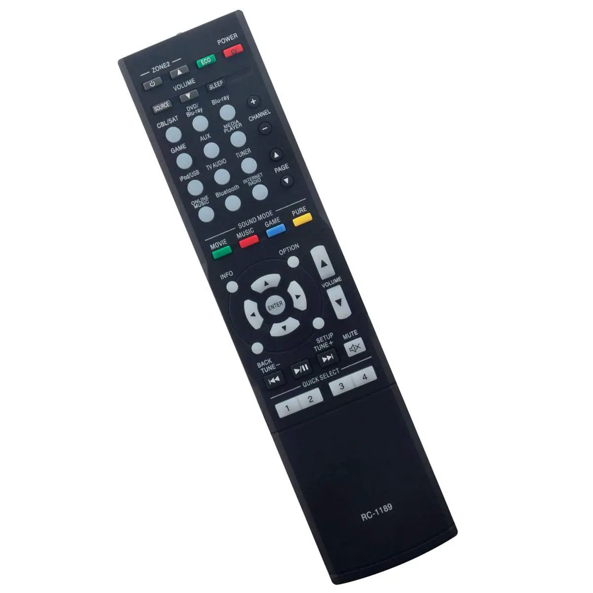 ZdalaMit RC-1189 Replacement Remote Control for Denon AV Receiver | No Programming Needed, Black - view 3