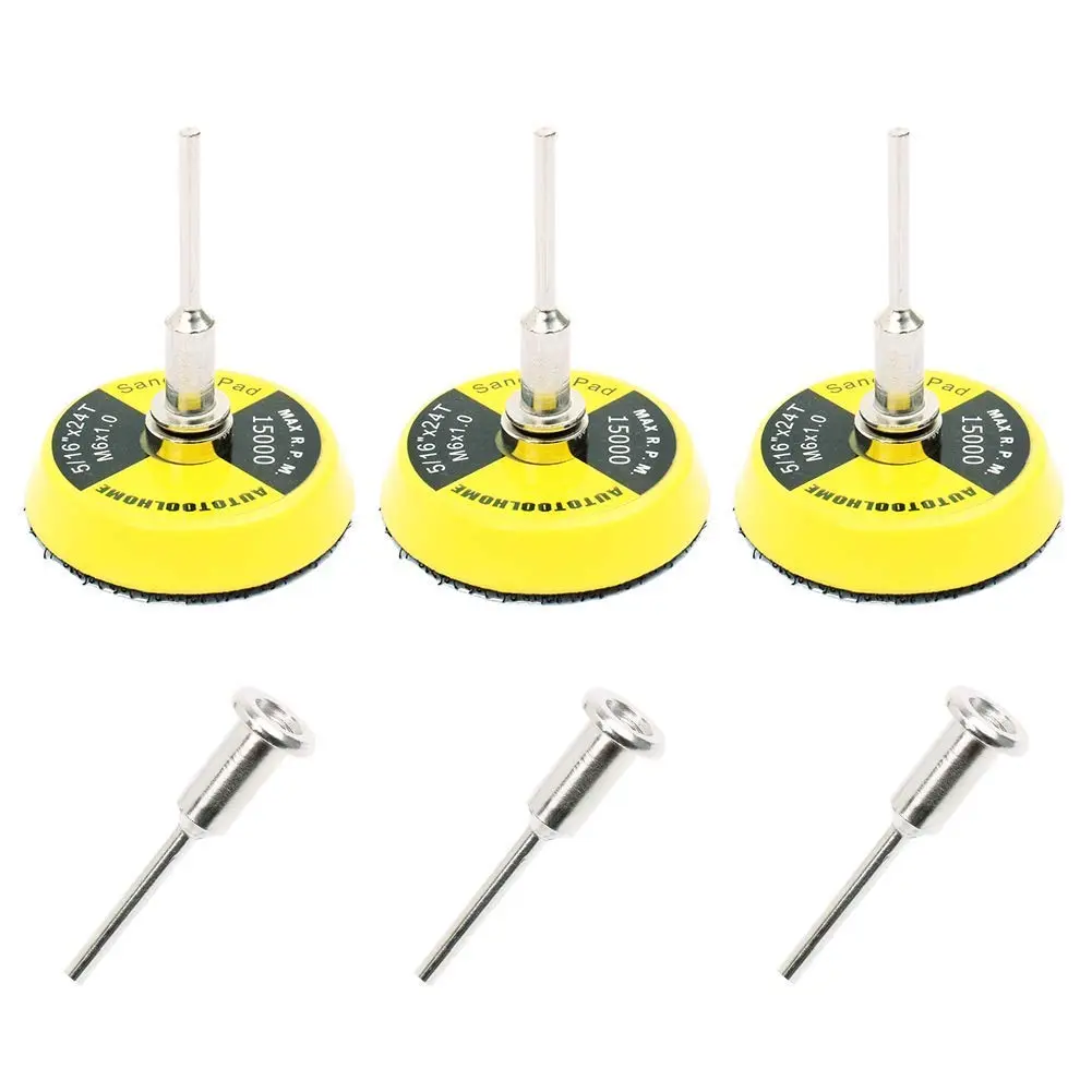 AUTOTOOLHOME 2 Inch Hook and Loop Sanding Pad with 1/8" Mandrel for Drill Rotary Tool | Durable Polyurethane, Quick Change, Ideal for Metal & Wood - view 6