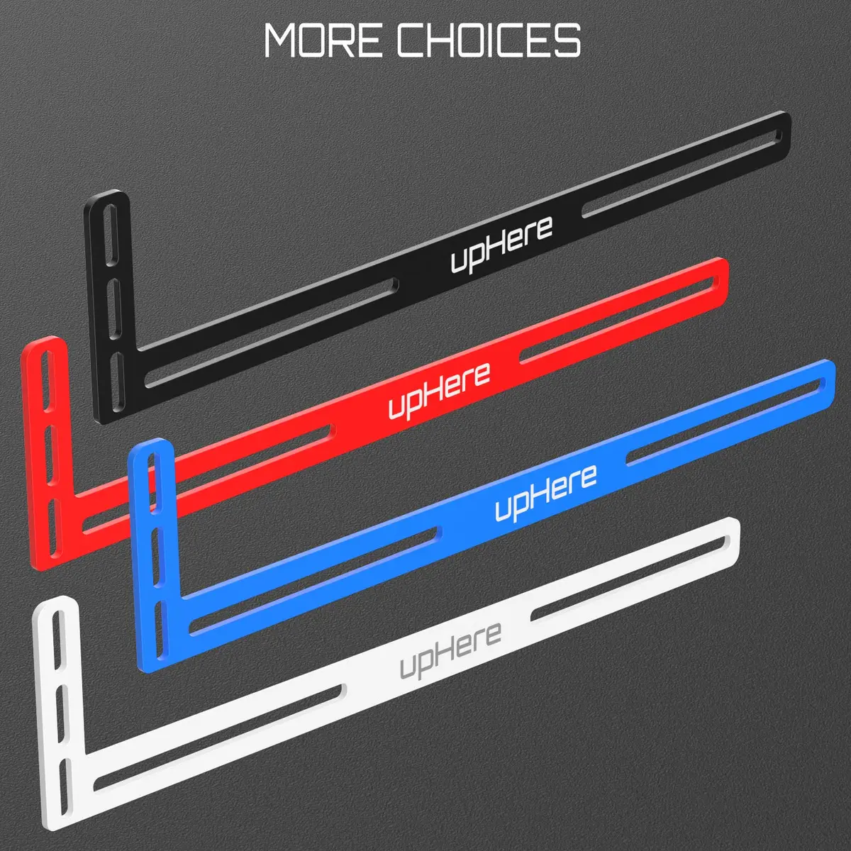 upHere White Graphics Card GPU Brace Support /Holster Bracket, Anodized Aerospace Aluminum, 10.5 * 2.5 * 0.5 Inches | Supports Single or Dual Slot Cards - view 6