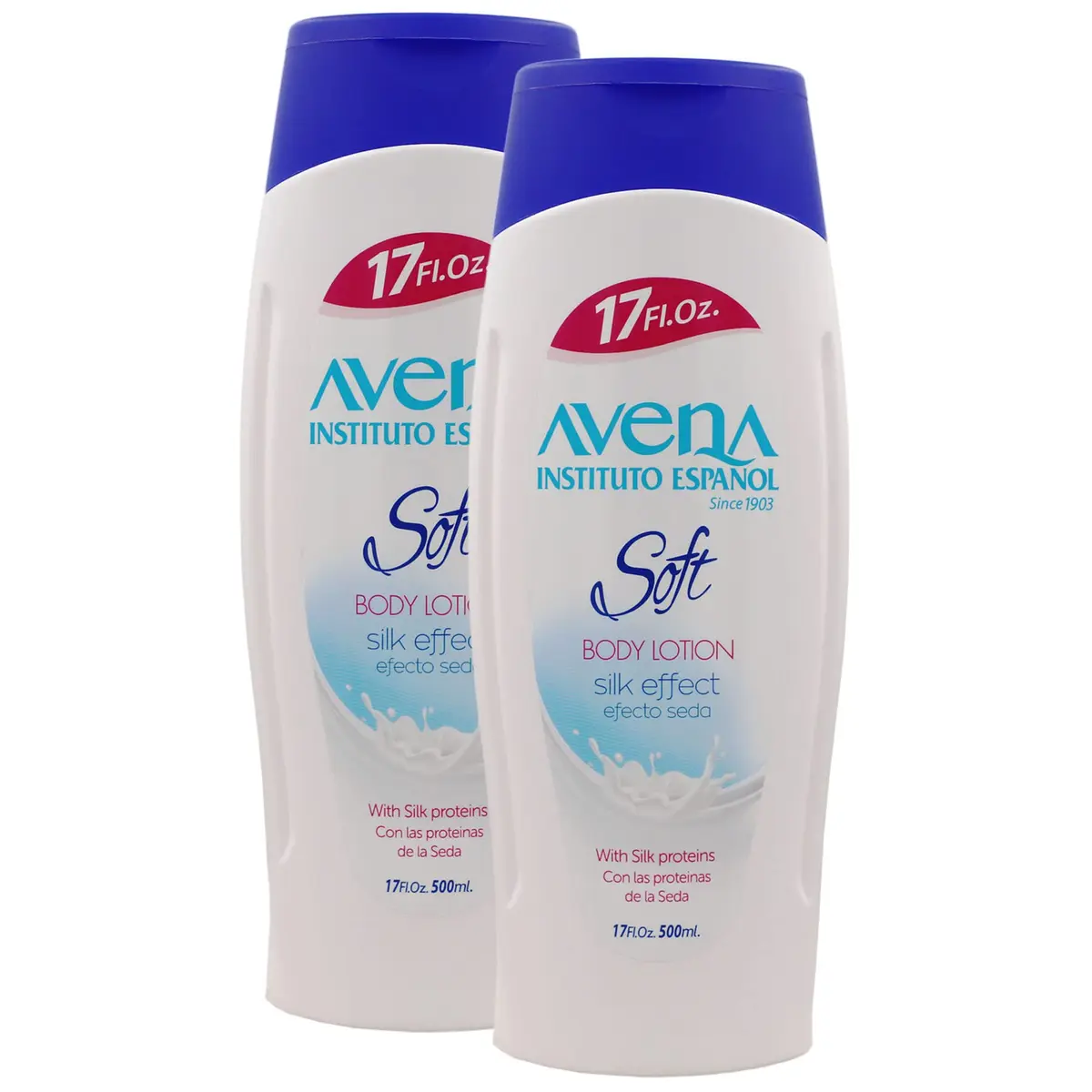 Avena Instituto Español Body Lotion Soft, Moisturizer, 17 Fl Oz | Silk & Milk Nourishment, 2-Pack - main product image