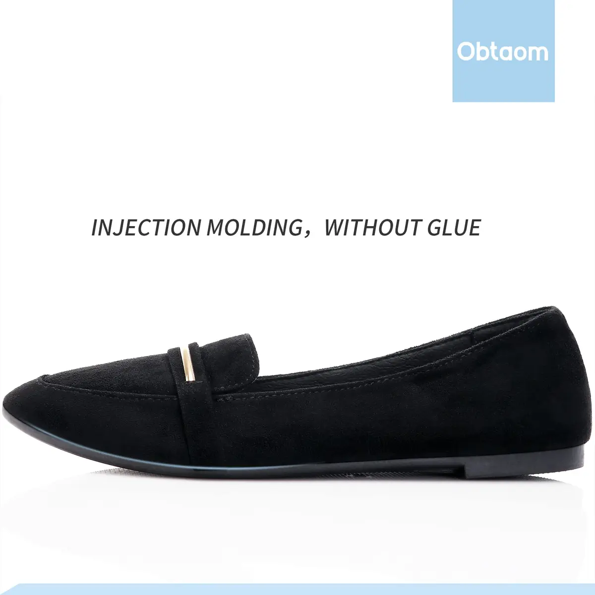 Obtaom Women's Pointy Toe Loafer Flat Faux Suede Shoes | Comfortable Work & Casual (70-120c) - view 3