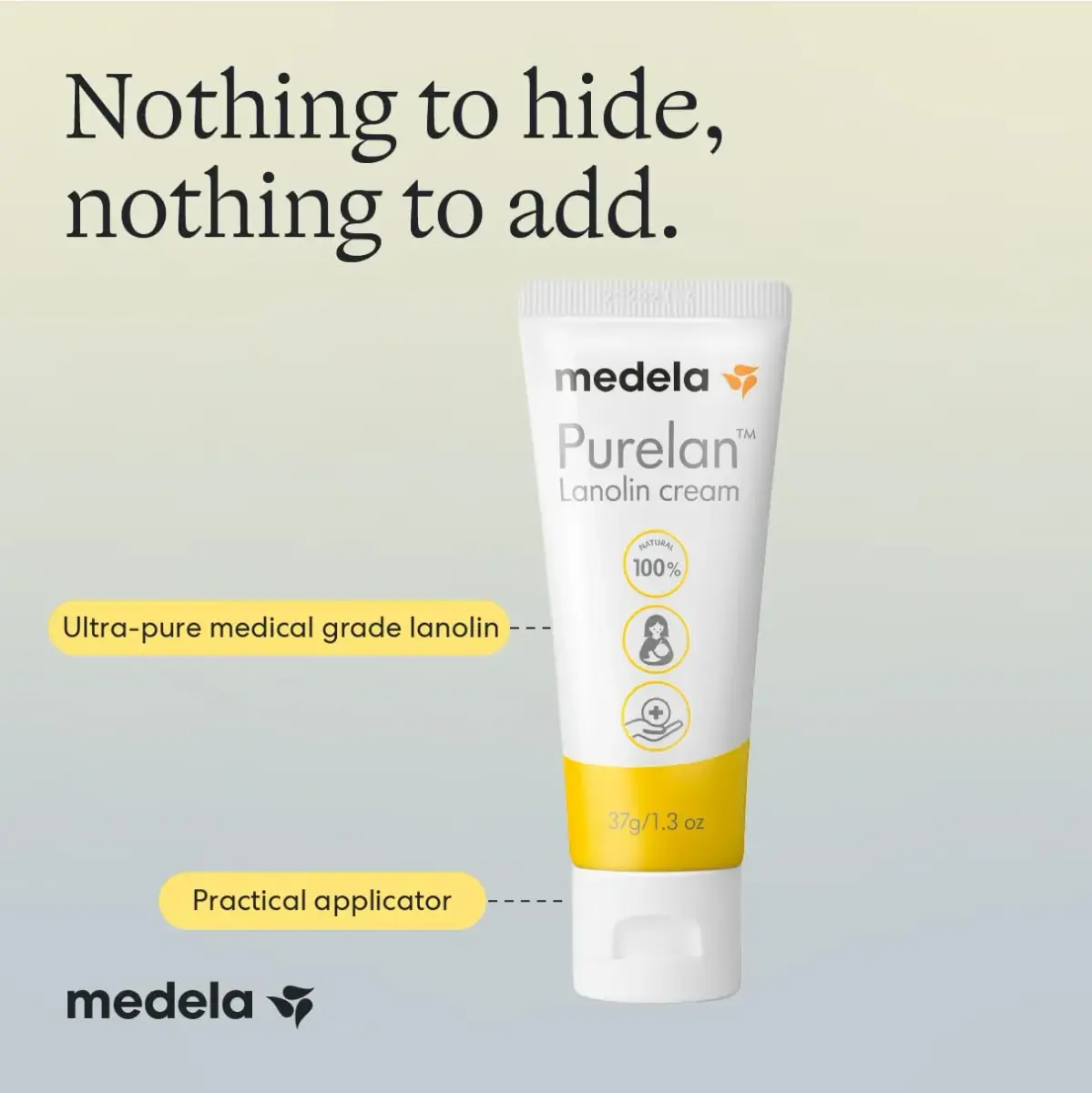 Medela Purelan Lanolin Nipple Cream 37g (1.3 oz) | Soothes Sore Nipples, Baby Safe, Natural Relief - view 9