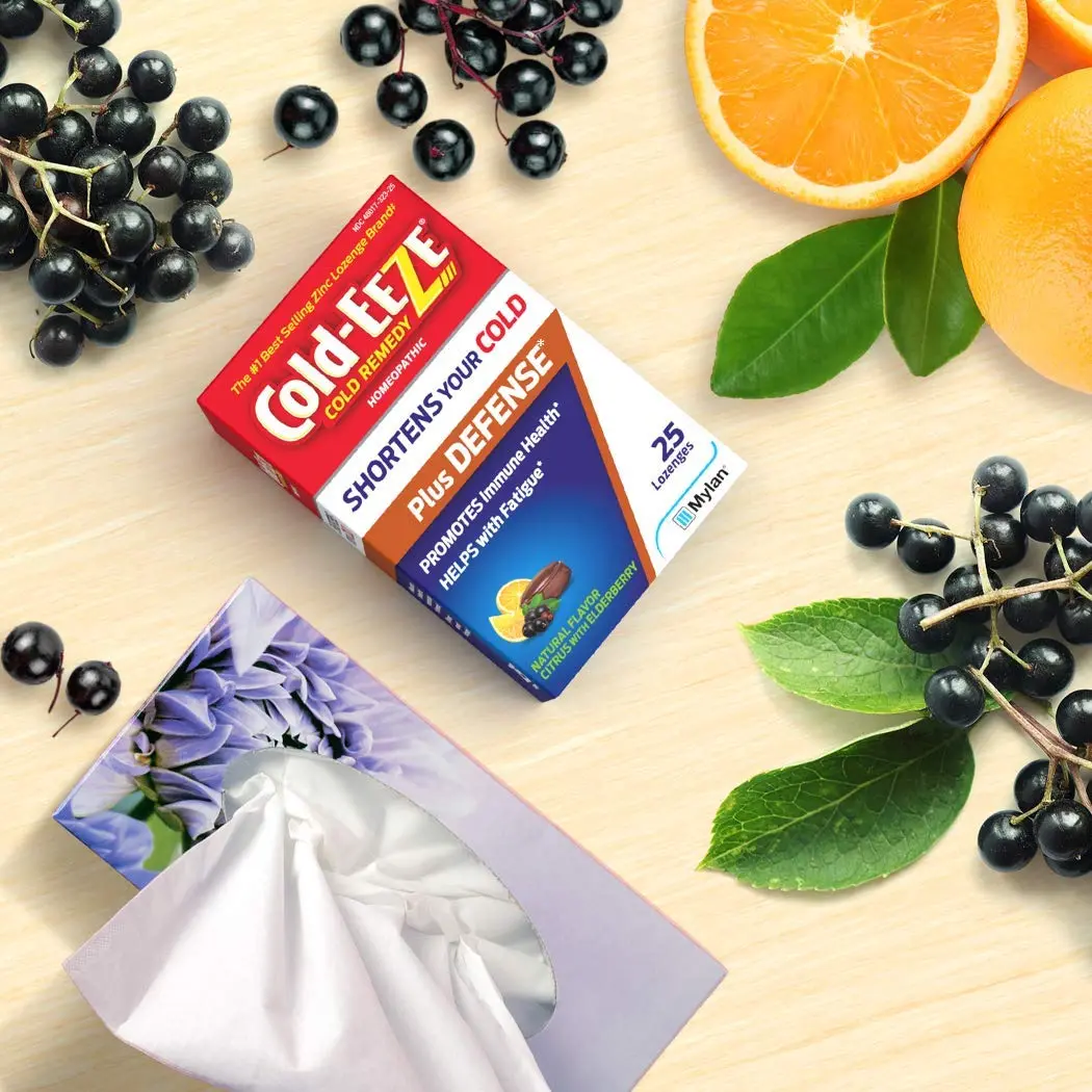 Cold-Eeze Plus Defense Zinc Lozenges, Natural Citrus Elderberry Flavor, 25 Ct | Shortens Cold Duration & Boosts Immunity - view 6