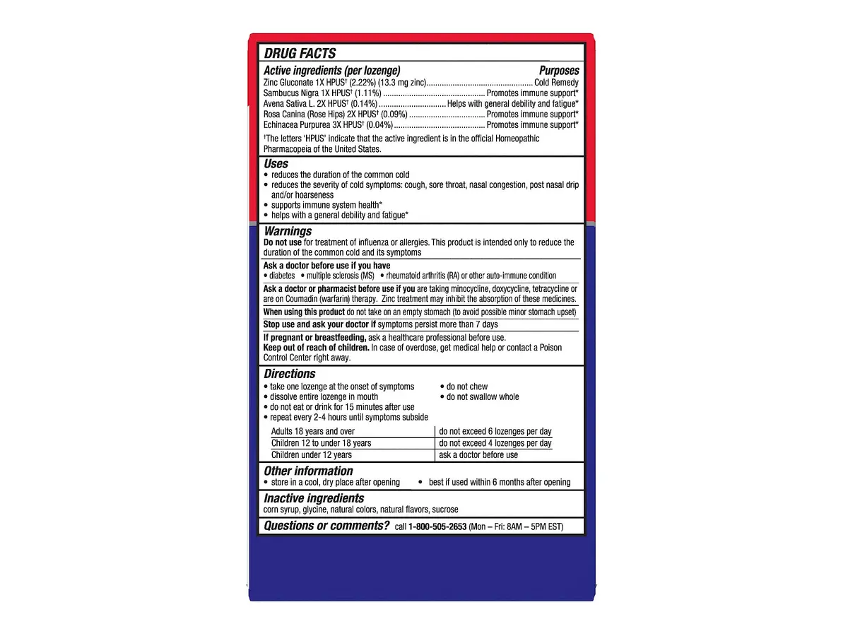 Cold-Eeze Plus Defense Zinc Lozenges, Natural Citrus Elderberry Flavor, 25 Ct | Shortens Cold Duration & Boosts Immunity - view 2