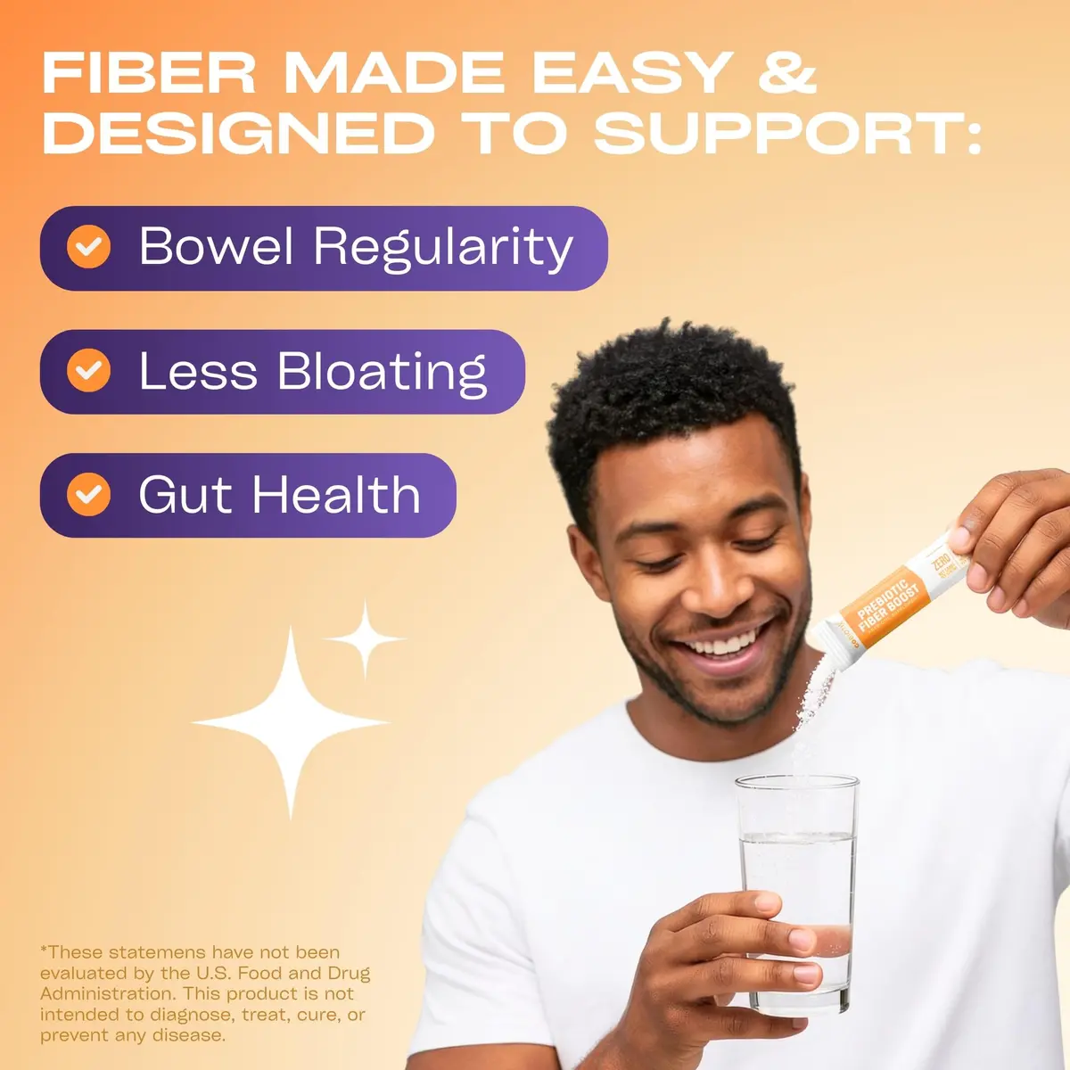 GOBIOTIX Fiber Supplement Powder with Prebiotics 3.8oz | Digestive & Gut Support - view 3
