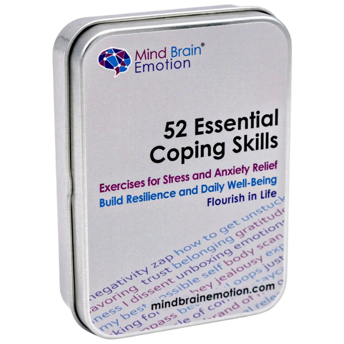 Mind Brain Emotion 52 Essential Coping Skills Cards | CBT, Meditation & Somatic Exercises for Stress & Anxiety Relief - main product image