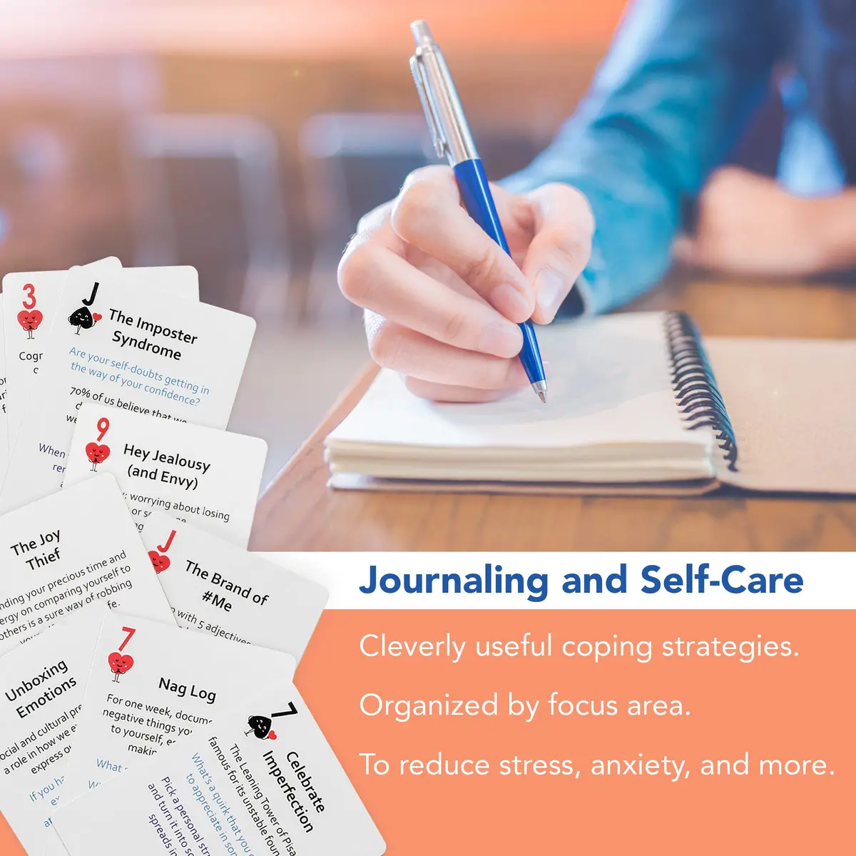 Mind Brain Emotion 52 Essential Coping Skills Cards | CBT, Meditation & Somatic Exercises for Stress & Anxiety Relief - view 3