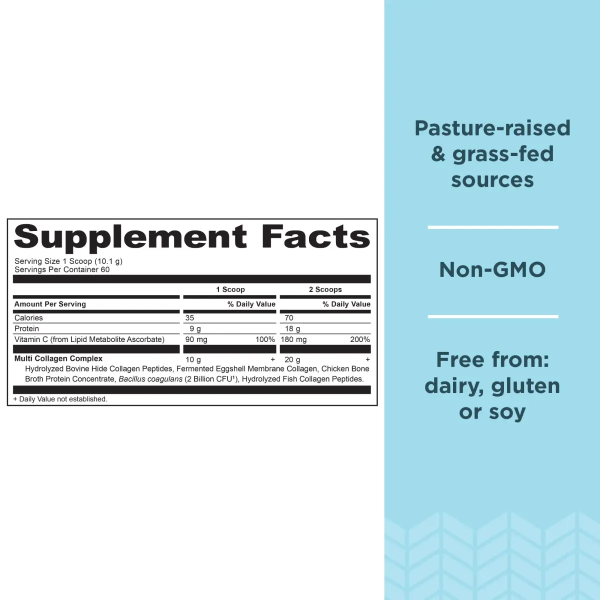 Ancient Nutrition Multi Collagen Protein Powder with Vitamin C & Probiotics, 60 Servings | Supports Skin, Joints, Gut Health - view 2