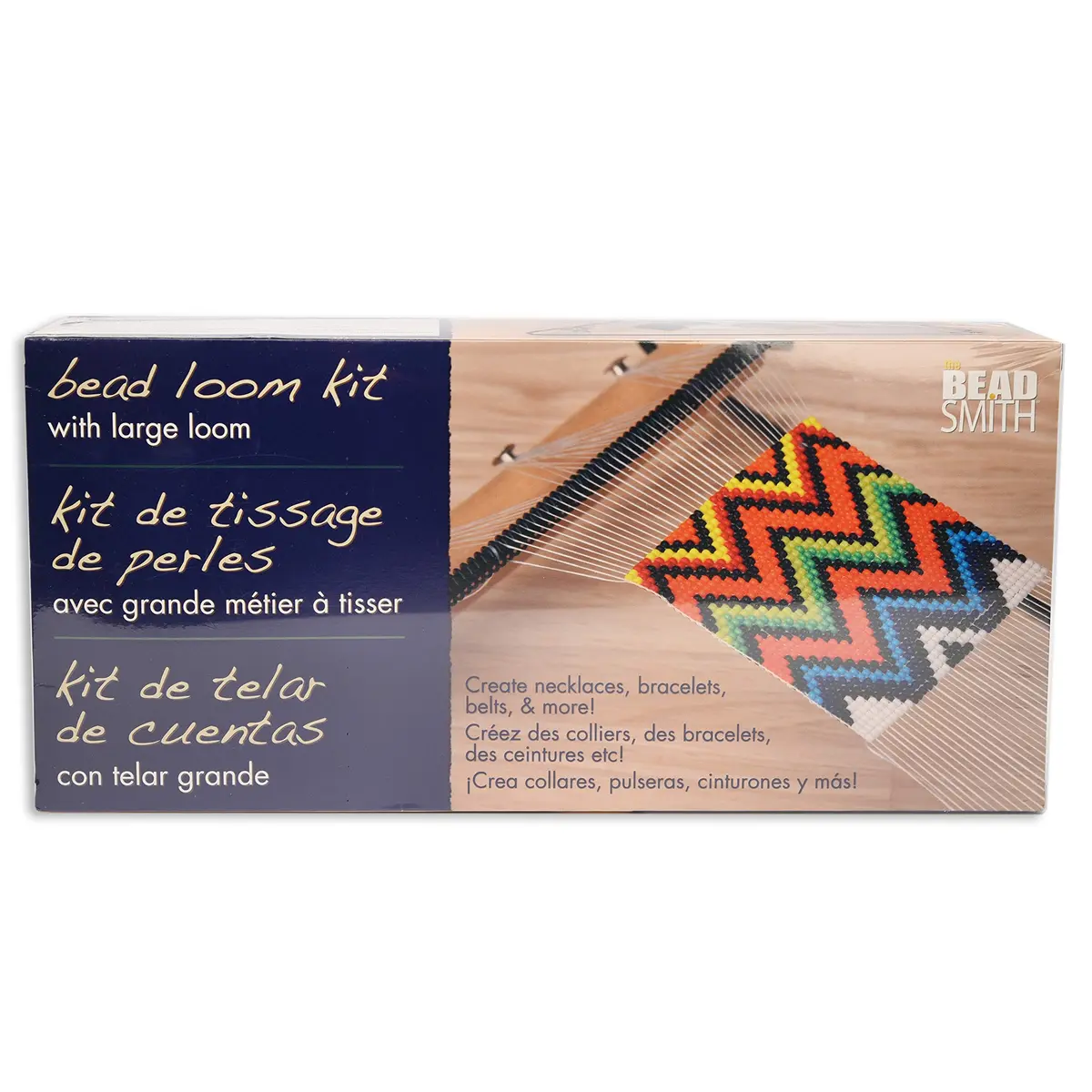 The Beadsmith Extra Wide Metal Bead Loom Kit with 36g Glass Beads | Weave Bracelets, Necklaces & Belts - view 6