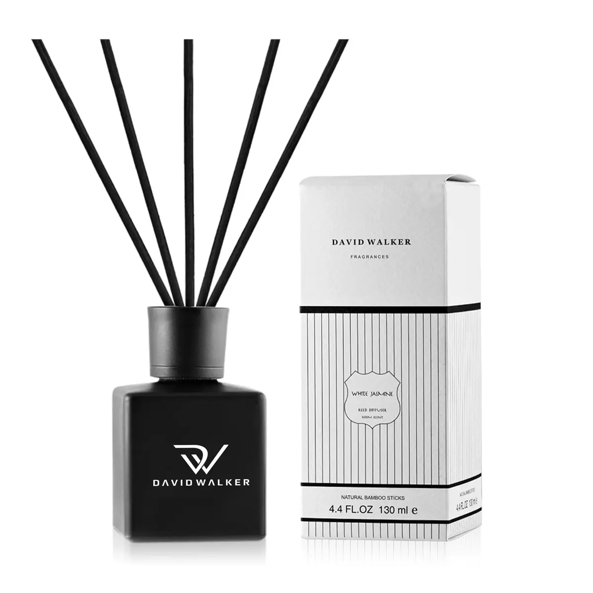 David Walker Room Diffuser - White Jasmine | 130 ml/4.4 oz | Long-lasting fragrance for home - main product image