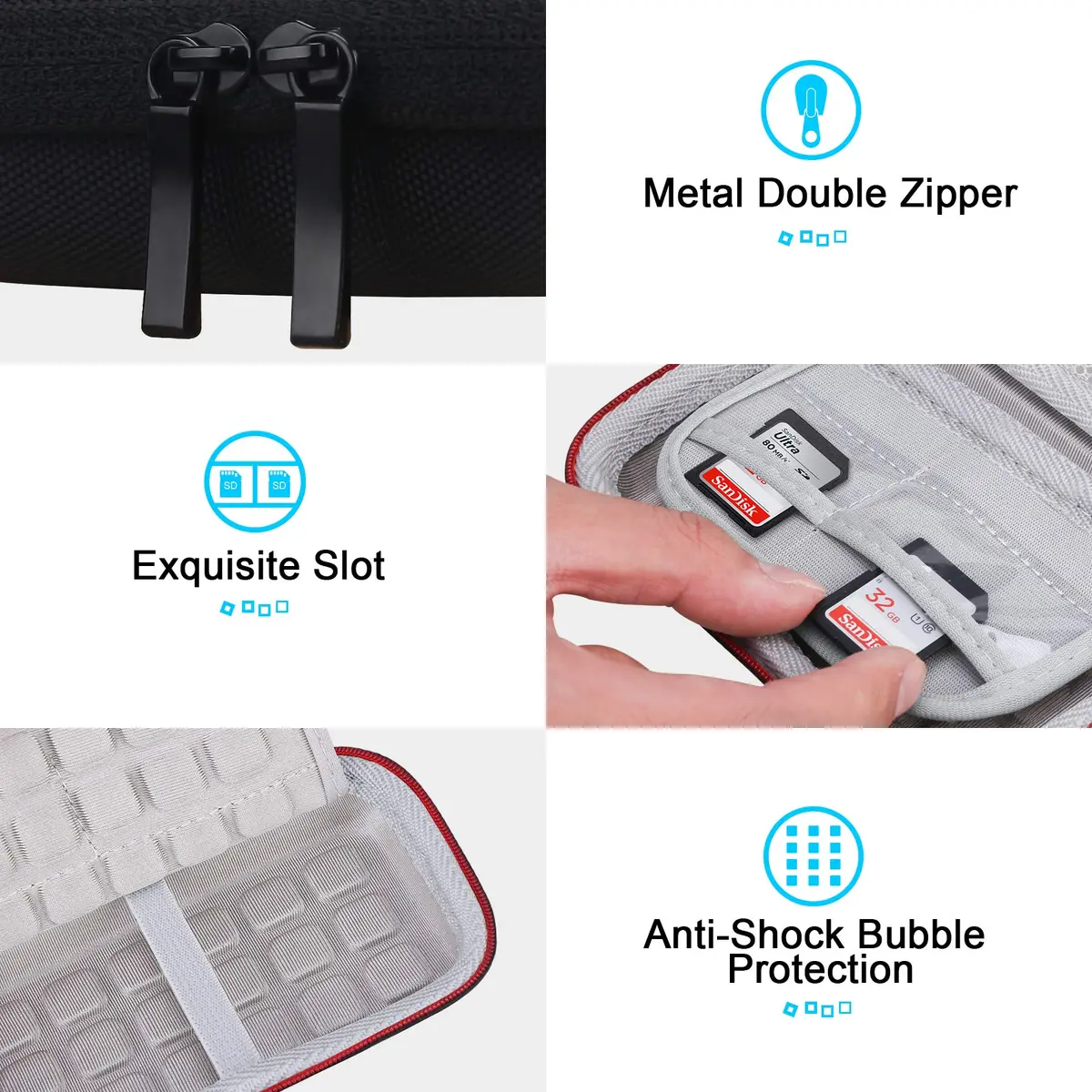 Lacdo Hard Carrying Case for SanDisk Extreme Pro/SanDisk Extreme Portable SSD 500GB 1TB 2TB 4TB 8TB | Shockproof & Water-Resistant - view 3