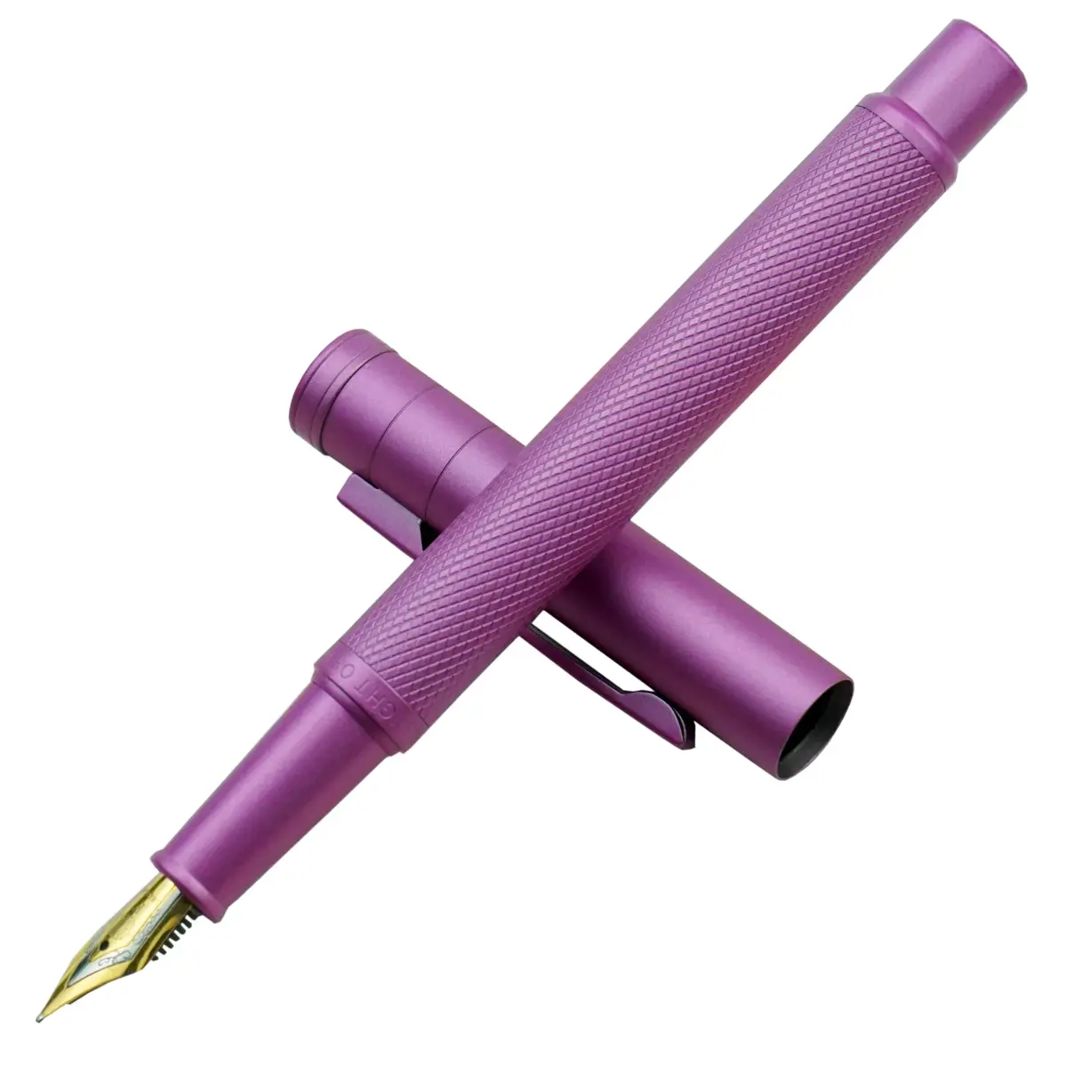 Asvine Pink Forest Fountain Pen Fine Nib 0.5mm (0.02 in) | Classic Design with Converter and Metal Pen Case - main product image