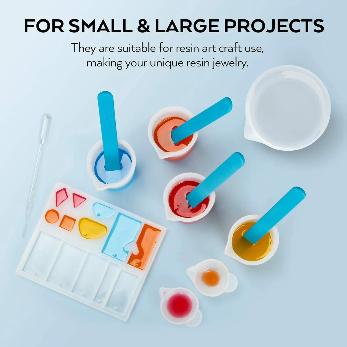 Nicpro Silicone Resin Measuring Cups Tool Kit 250ml (8.45 Fl Oz) | 18,241 Reviews, 4.8/5 ⭐ - view 6