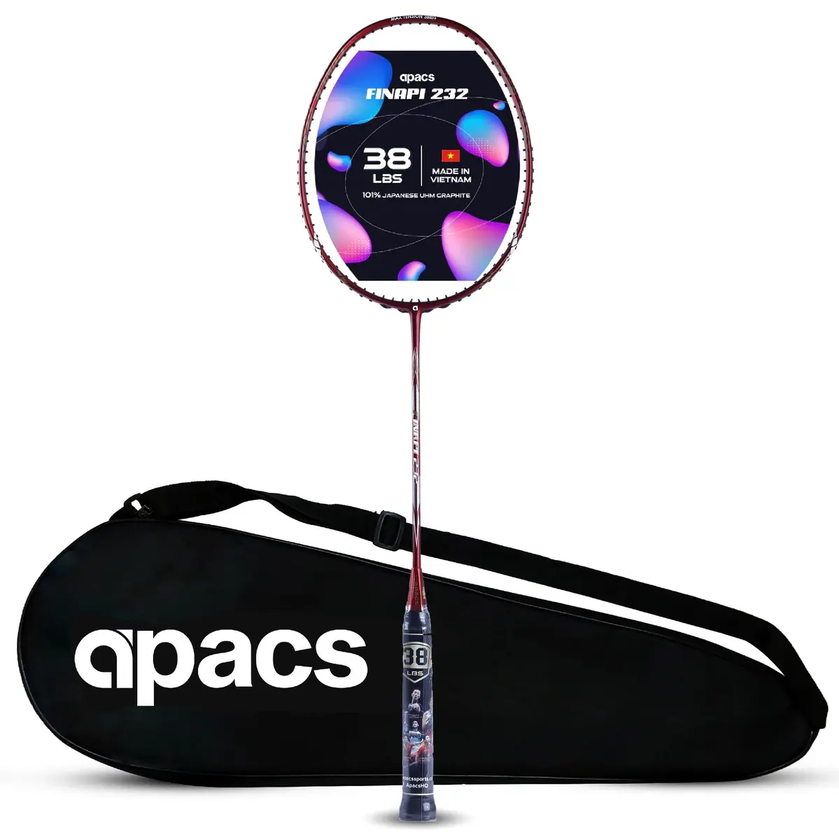 Apacs Finapi 232 Badminton Racket 38 LBS | High Power, Japanese Graphite, Made in Vietnam - main product image