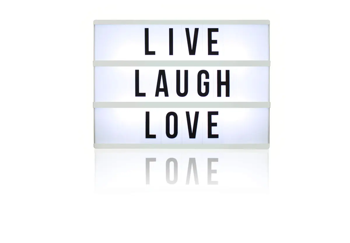 Northpoint White Decorative Signage 10-LED Mini Box | Vintage Alphabet Home Lighting - view 2