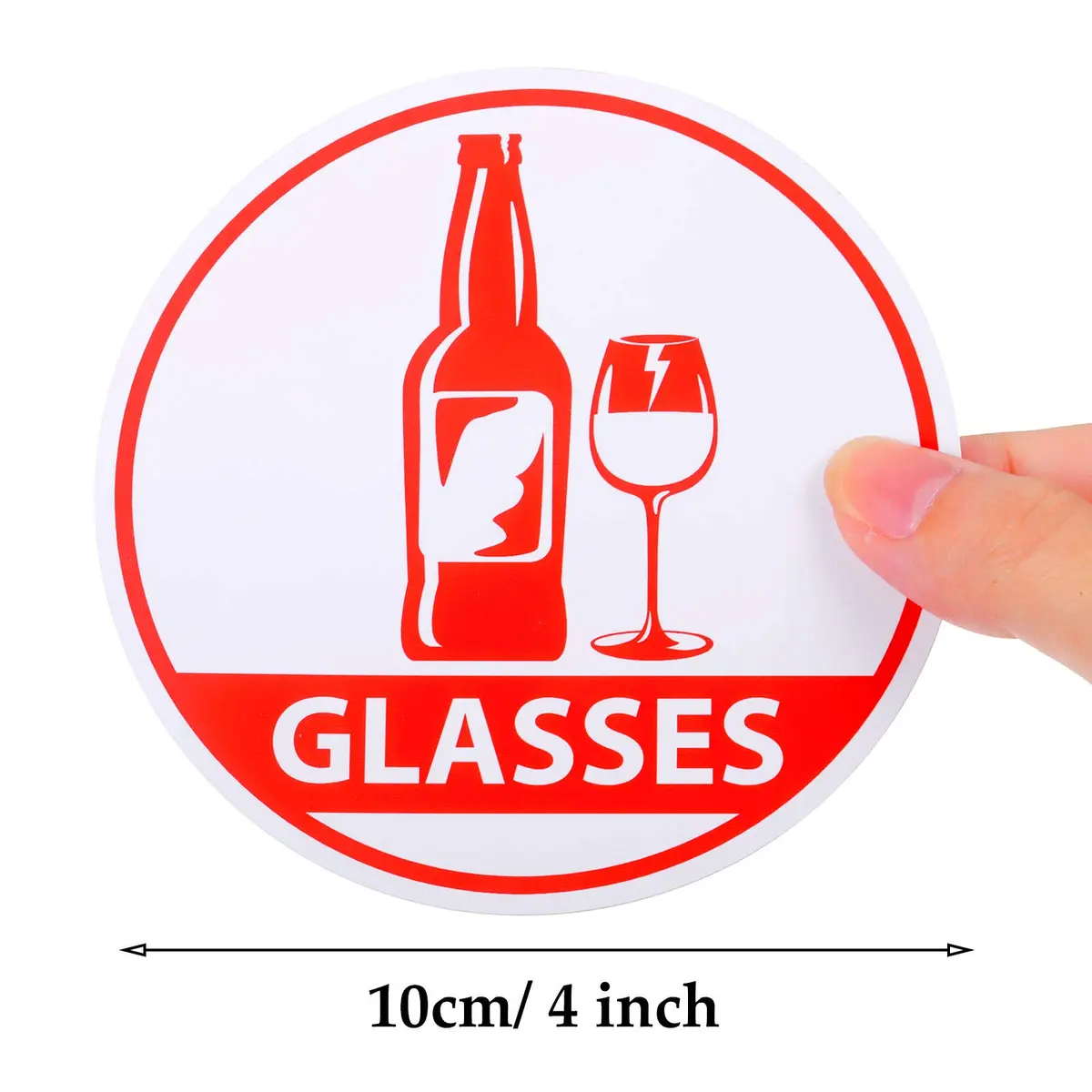 Outus Recycle Sticker Decal 10cm Waterproof Labels for Trash & Recycling | Bilingual, Removable Vinyl - view 2