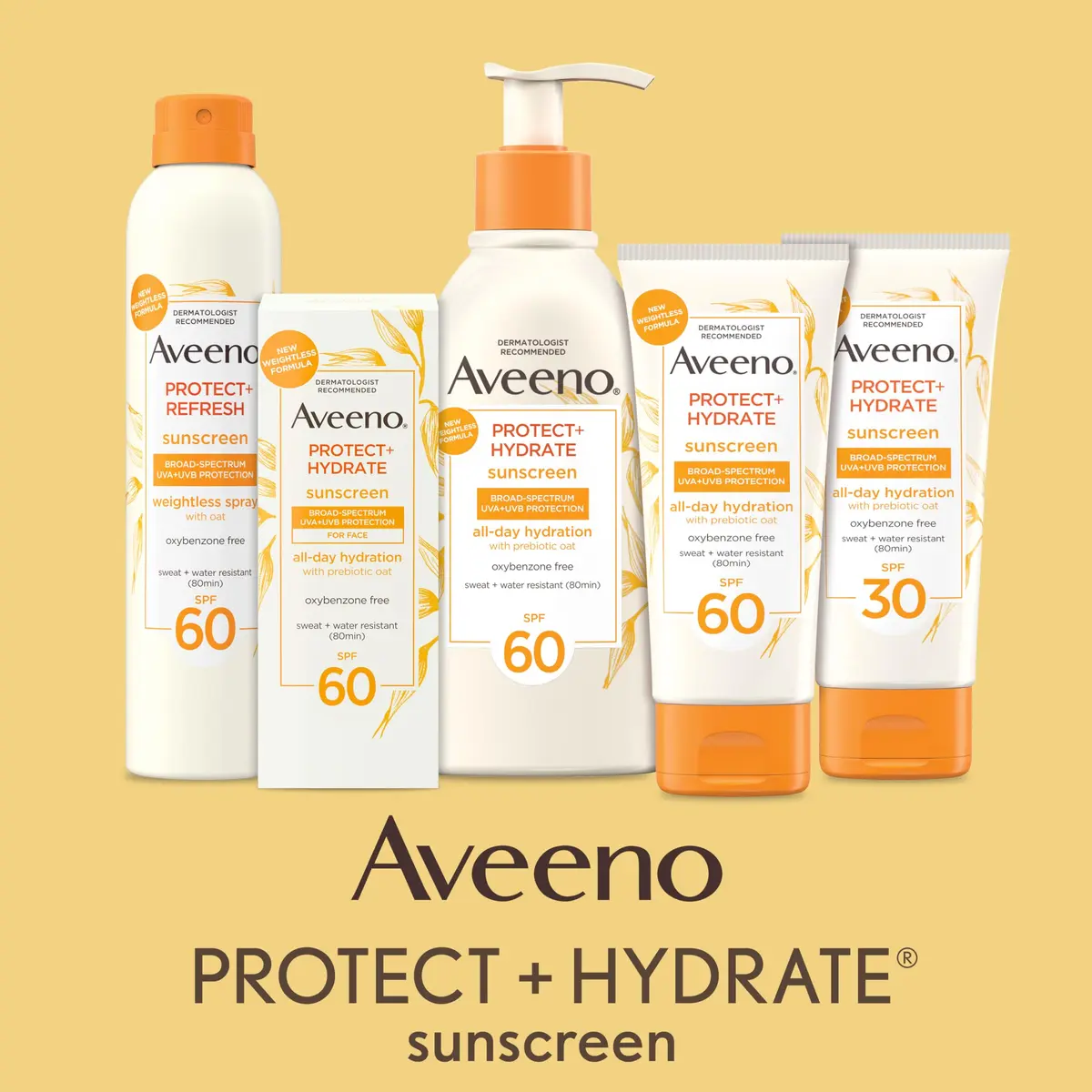 Aveeno Protect + Hydrate SPF 60 Face Sunscreen, Prebiotic Oat, 2 fl oz | Broad Spectrum Hydration & UVA/UVB Protection - view 5