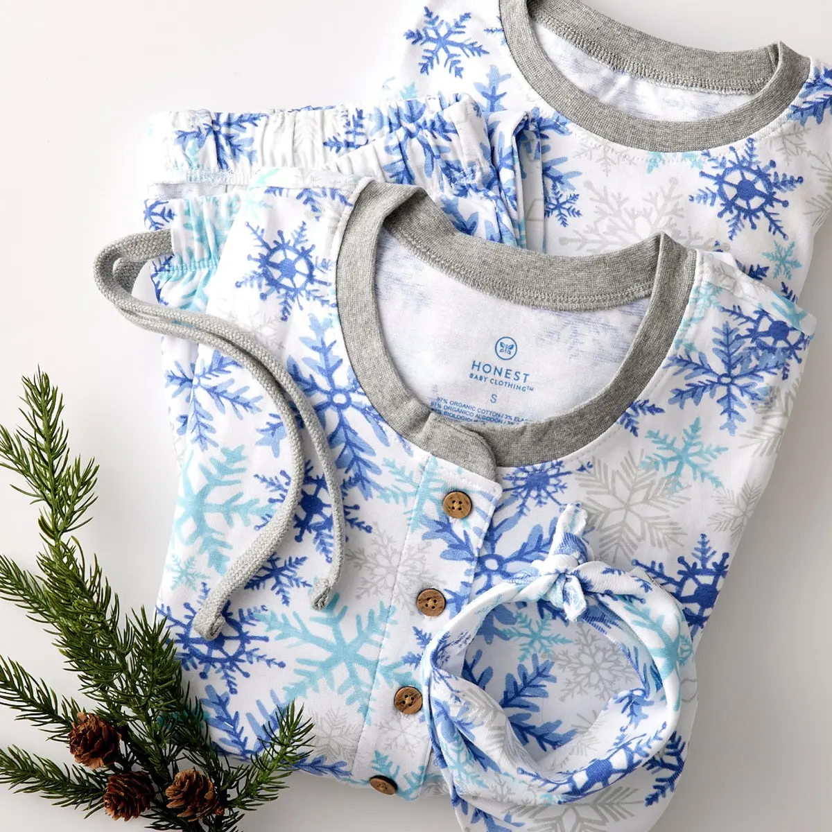 HonestBaby Family Matching Holiday Pajamas for Men, Women, Kids, Toddlers, Baby Boys, Girls, Unisex Pets | Organic Cotton, Fall Style - view 3