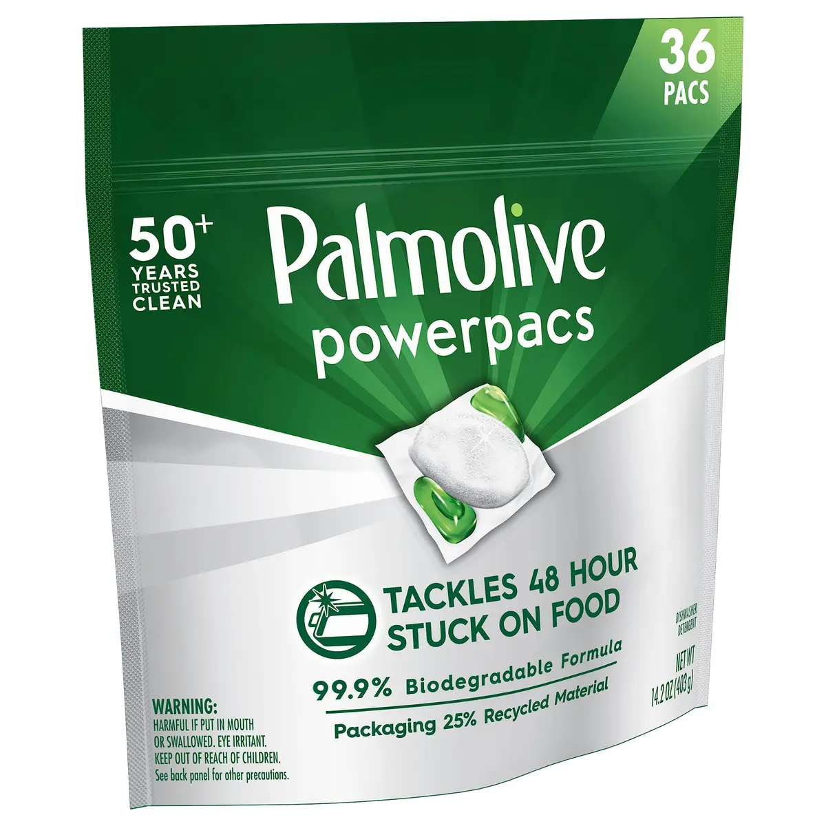 Palmolive Dishwasher Pods 36 Count | Enzyme-Powered, No Fragrance, Power Through Baked Messes - view 3