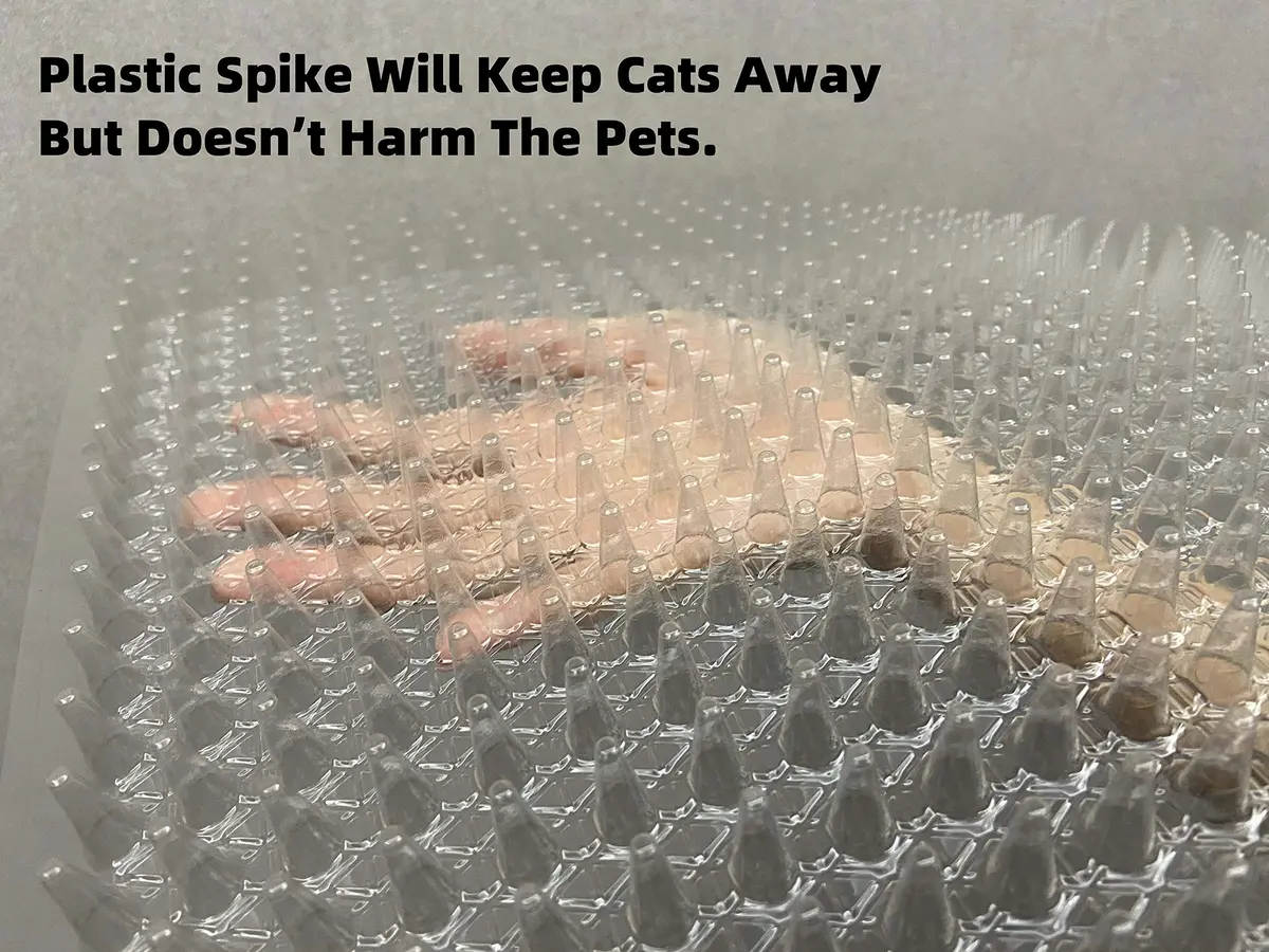 BYTEBAY Cat Repellent Scat Mat 8 Pack | Humane Humane Security Spikes 16x13 Inches - view 2
