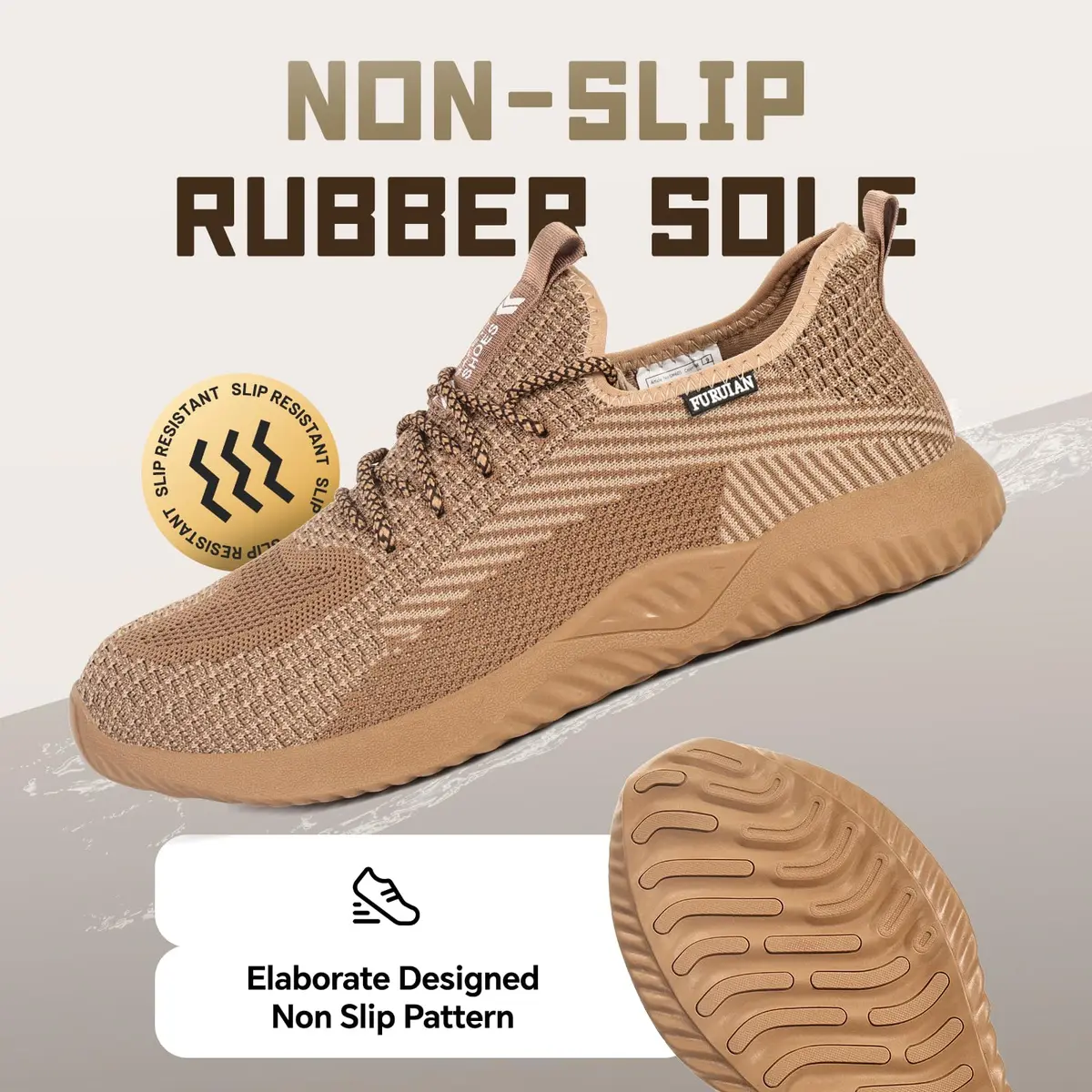 Furuian Steel Toe Work Shoes for Men Women Safety Construction Sneakers | Impact & Puncture Protection - view 4