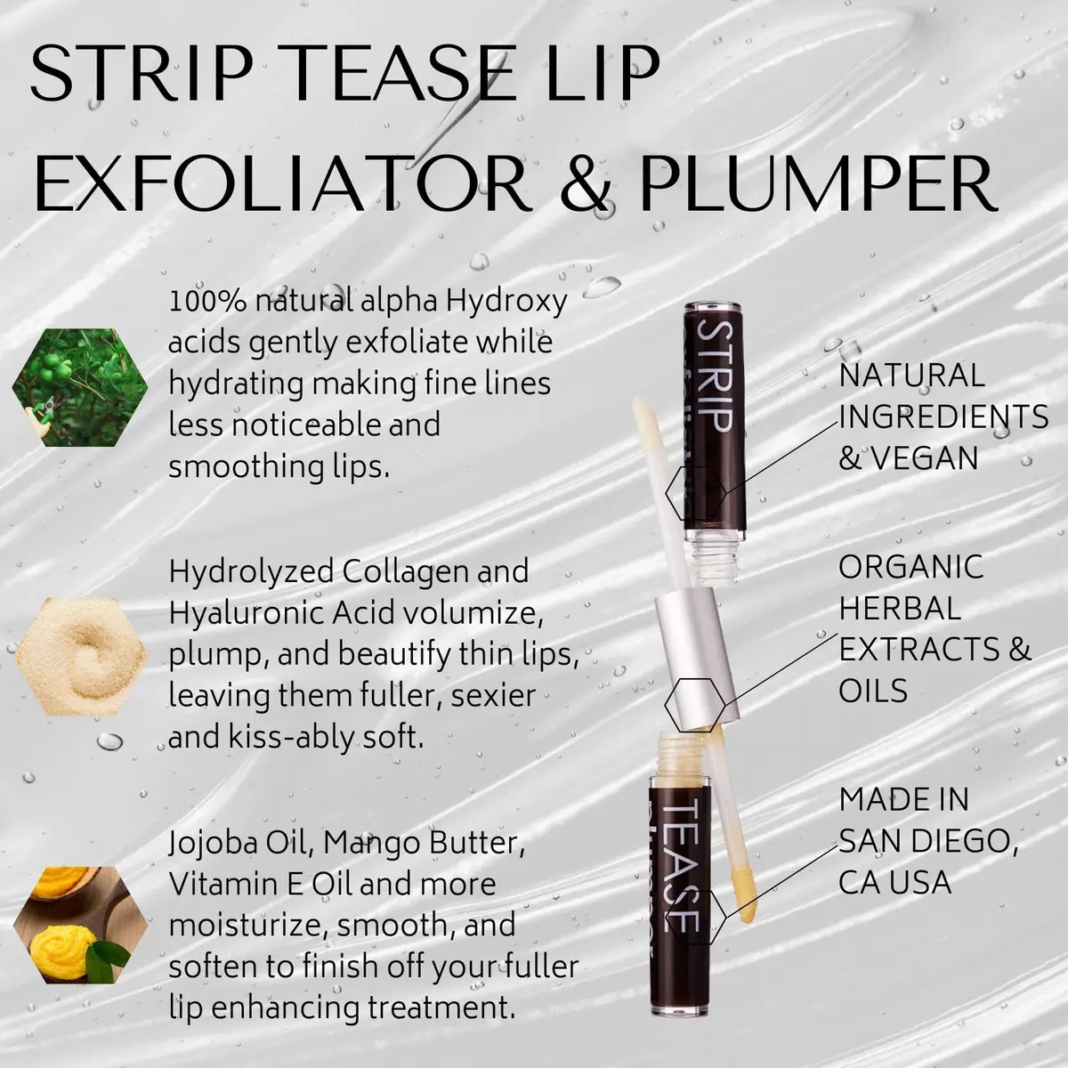 RD Alchemy - 100% Natural & Organic Lip Exfoliator & Plumper | Fuller, Softer Lips Naturally (70-120 chars) - view 3