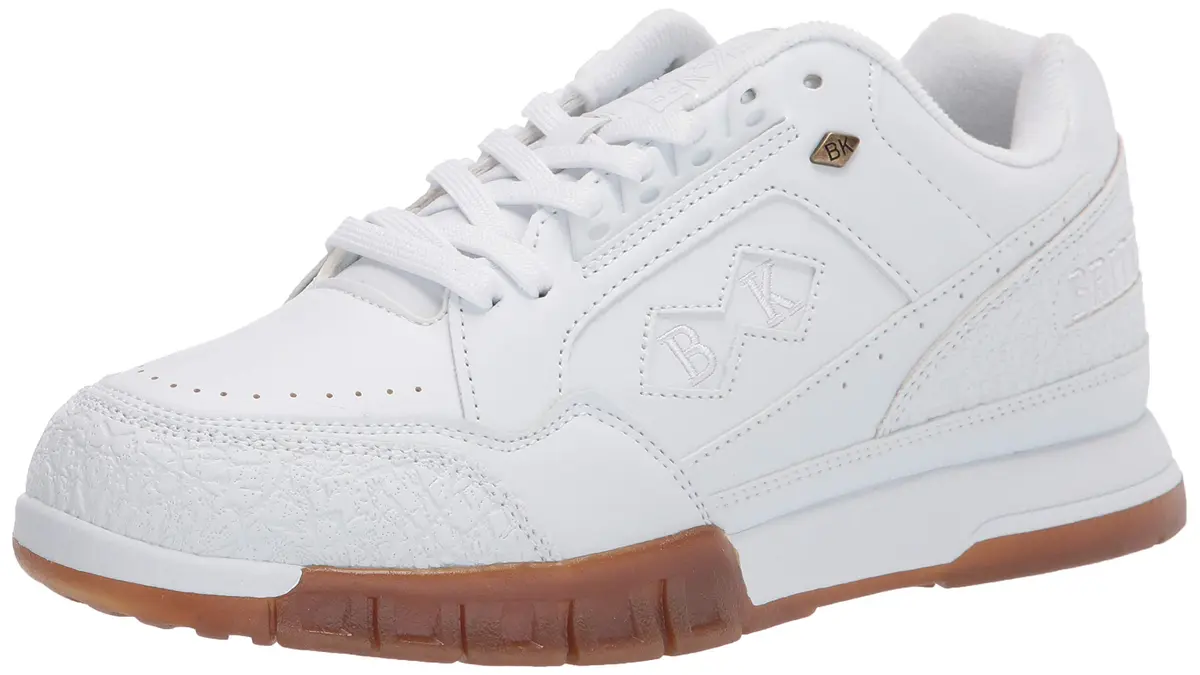 British Knights Mens Metros Sneaker, White/Gum, 8.5 US | Retro Casual Style with Shock Absorption - main product image