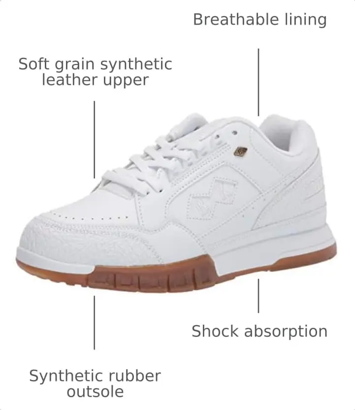 British Knights Mens Metros Sneaker, White/Gum, 8.5 US | Retro Casual Style with Shock Absorption - view 3