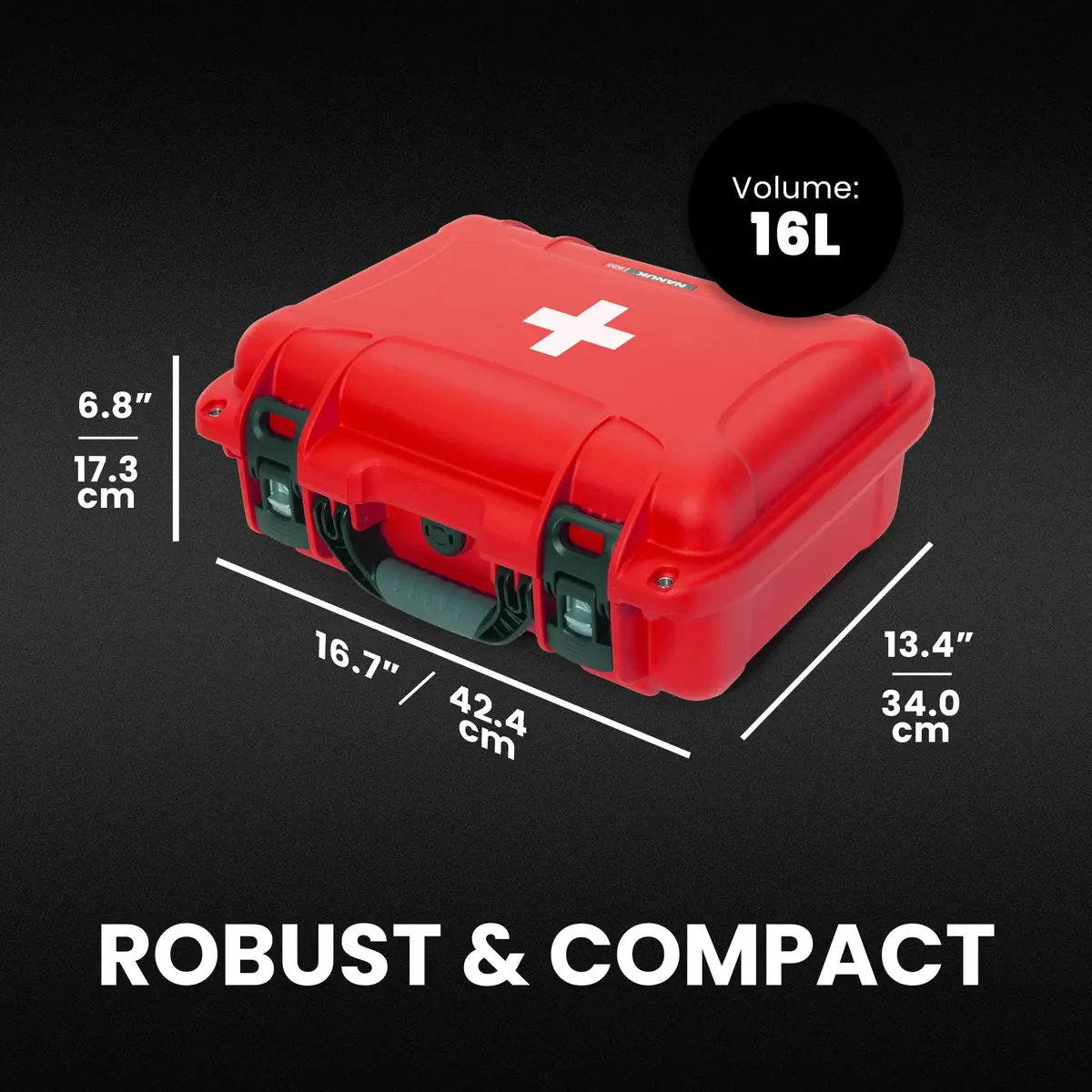 NANUK 920 Waterproof First Aid Box 15" x 10.5" x 6.2" | Impact-Resistant, Dustproof, Floats - view 5