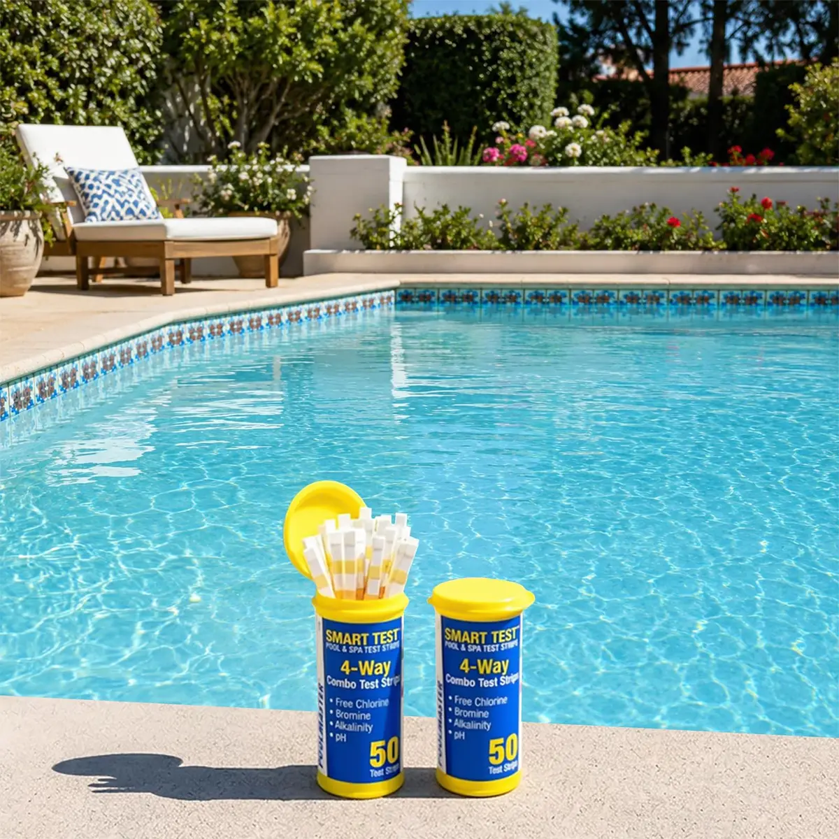 Poolmaster 4-Way Test Strips 100 Count | Accurate Pool & Spa Water Testing in Seconds - view 2