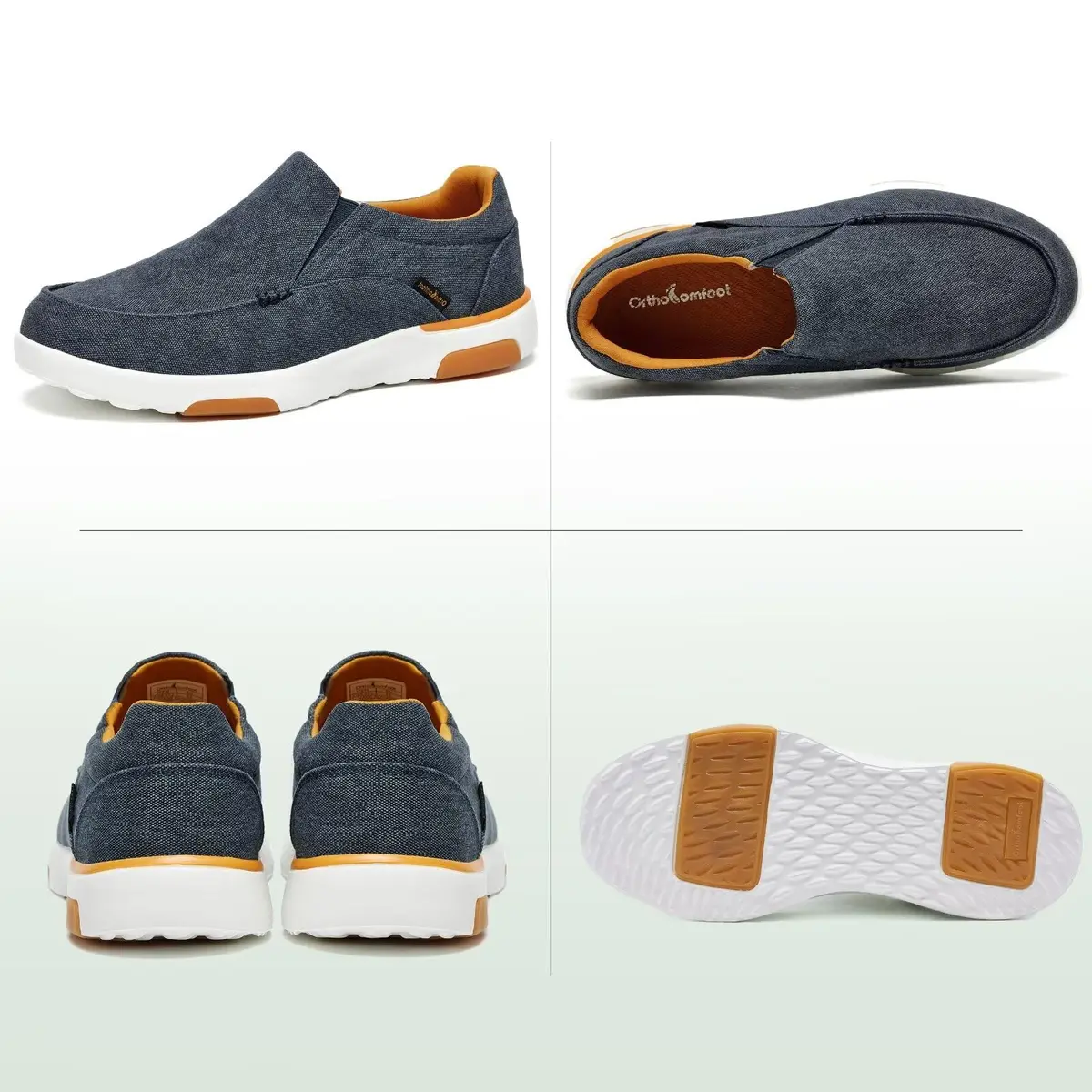 OrthoComfoot Men's Orthopedic Walking Shoes for High Arch & Plantar Fasciitis | Diabetic-Friendly Sneakers Size 9 - view 6