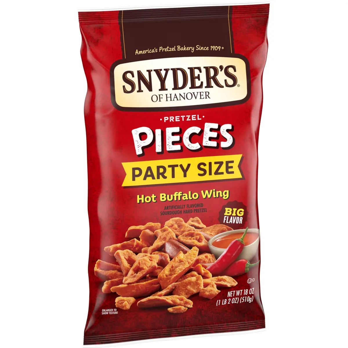 Snyder's of Hanover Hot Buffalo Wing Pretzel Pieces 18 Oz (510 g) | Bold Flavor & Crunchy Sourdough - view 5