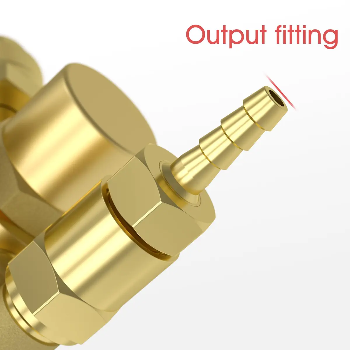 YESWELDER Welding Gas Regulator Flow Meter with Hose, CGA-580 Inlet, 0-60 CFH, 0-4000 PSI, Brass Construction | For MIG/TIG Welding - view 9